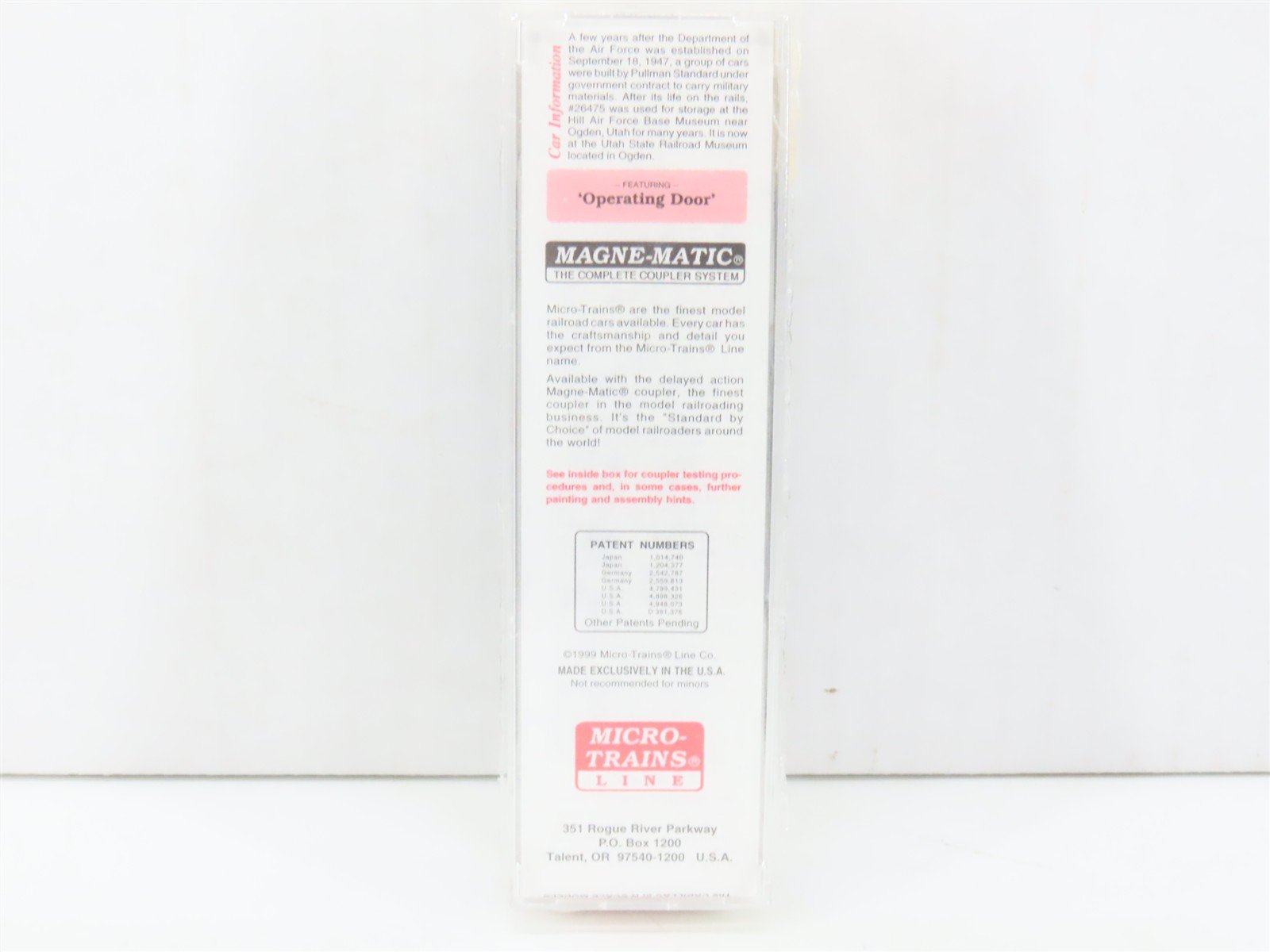 N Scale Micro-Trains MTL 20446 DAFX United States Air Force 40' Box Car #26475