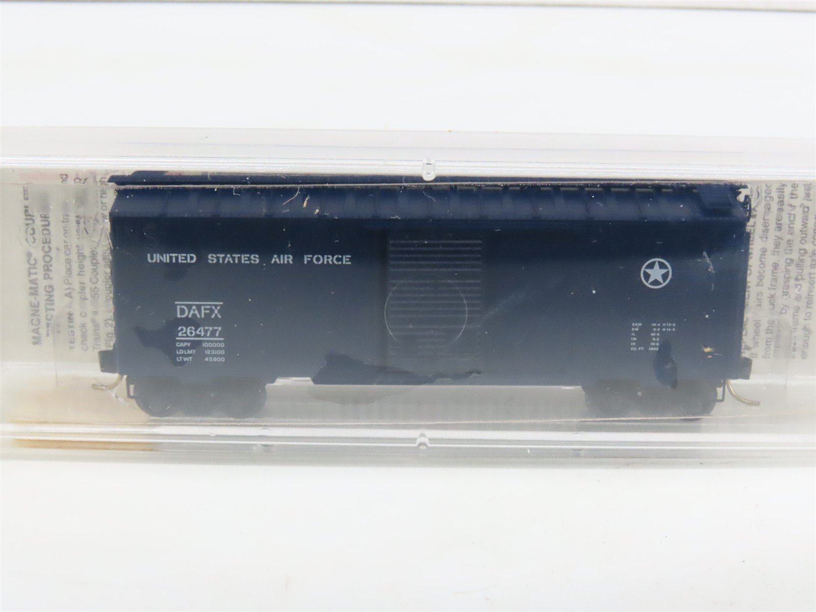 N Scale Micro-Trains MTL 20446 DAFX United States Air Force 40' Box Car #26477