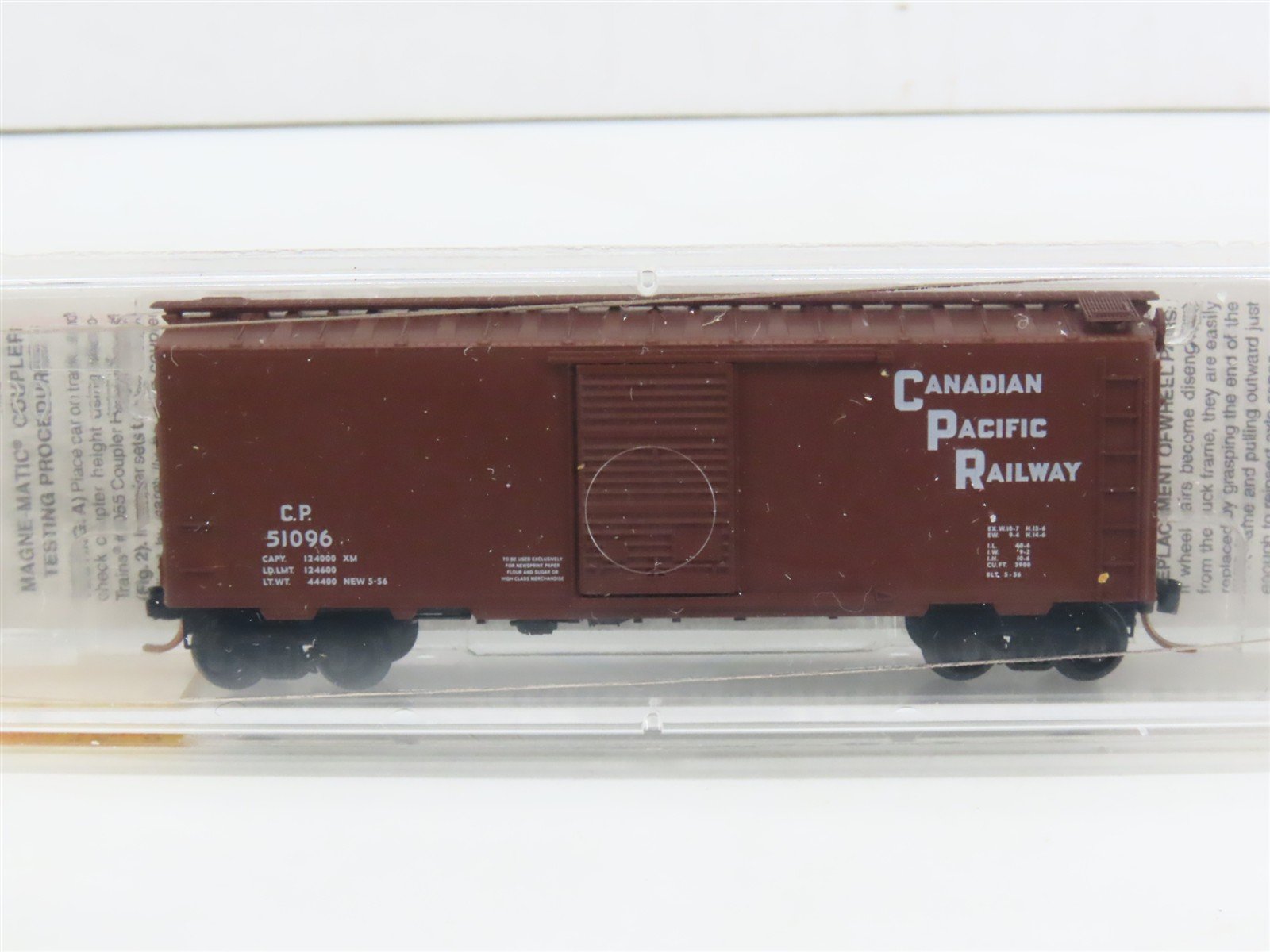 N Scale Micro-Trains MTL 20436/3 CP Canadian Pacific Railway 40' Box Car #51096