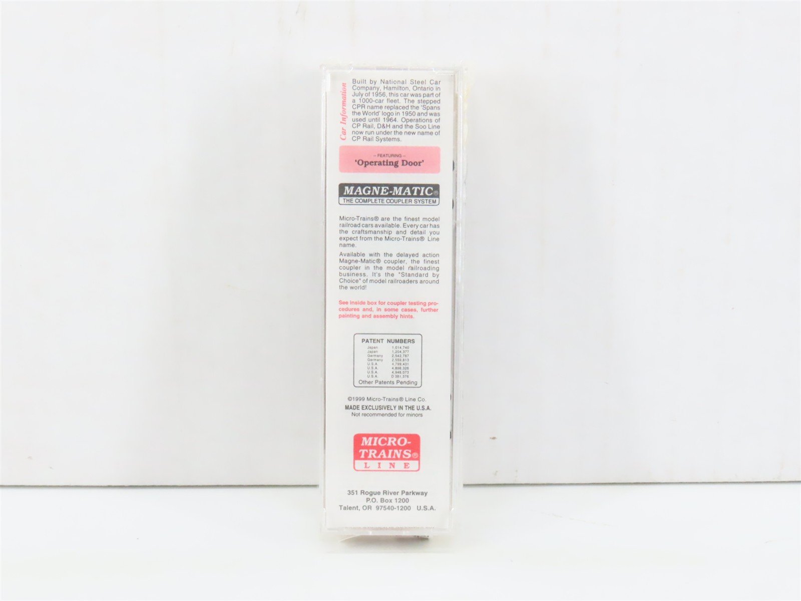 N Scale Micro-Trains MTL 20436/3 CP Canadian Pacific Railway 40' Box Car #51096