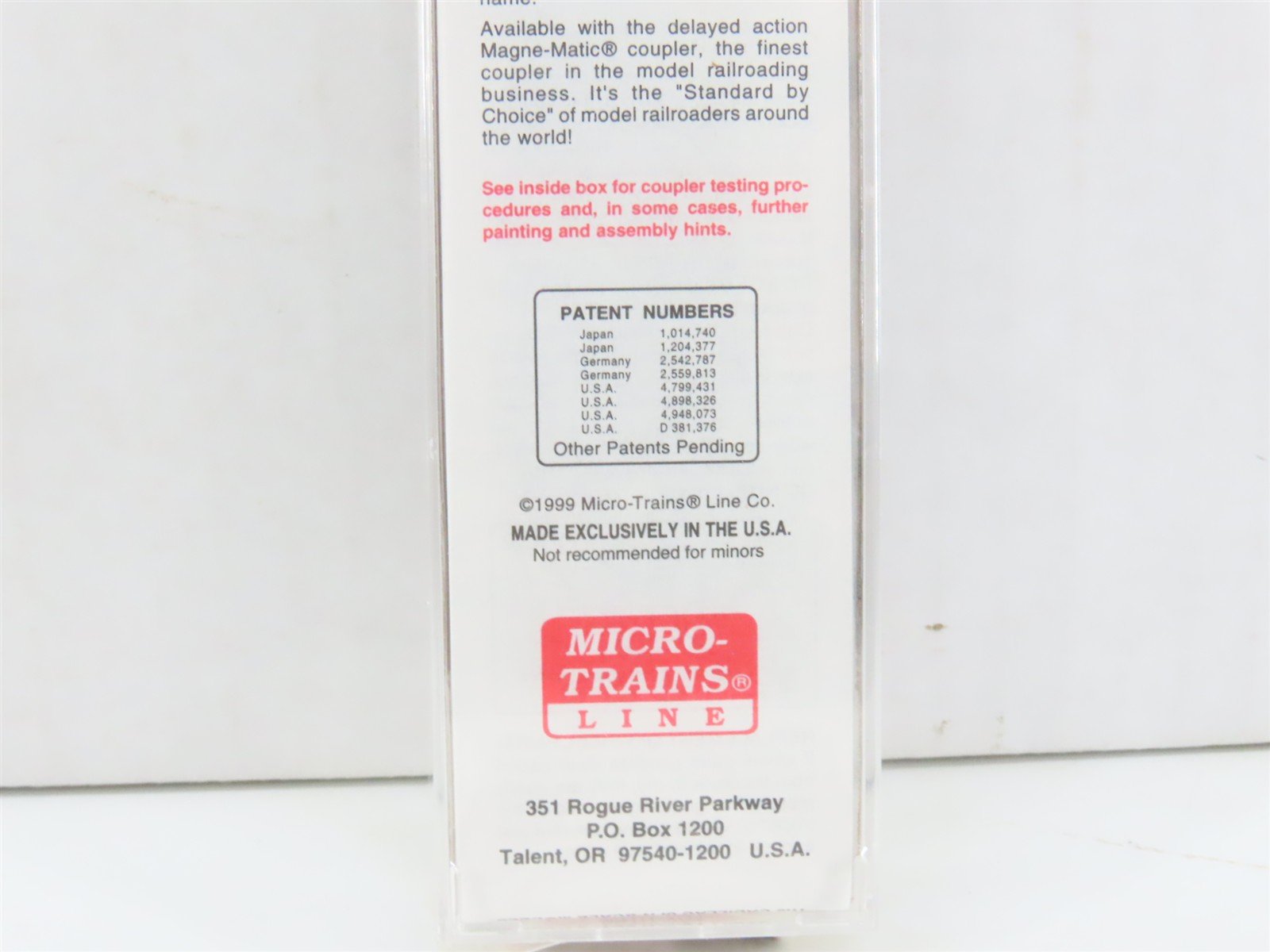 N Scale Micro-Trains MTL 20436/3 CP Canadian Pacific Railway 40' Box Car #51096