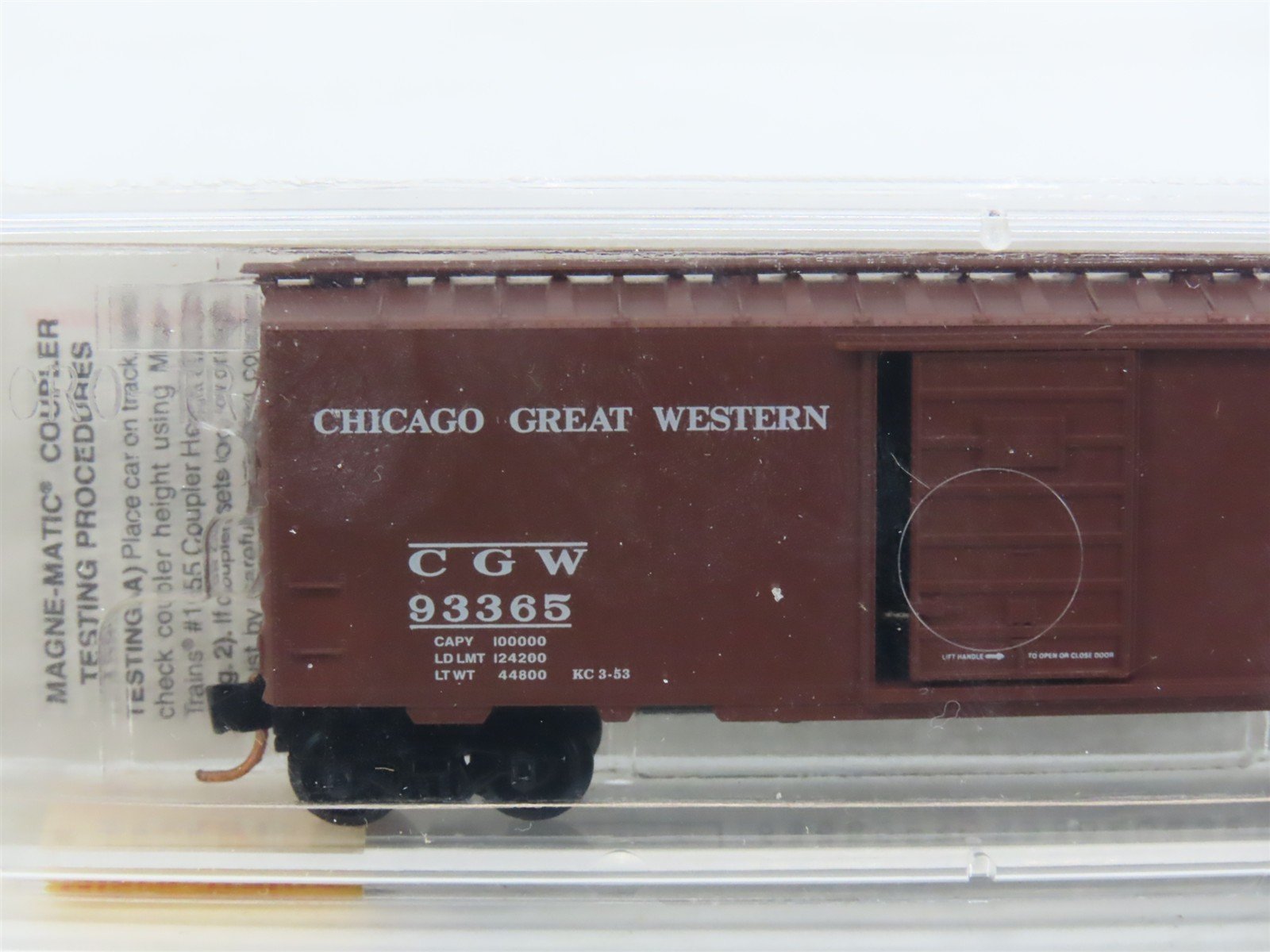 N Scale Micro-Trains MTL 20466 CGW Chicago Great Western 40' Box Car #93365