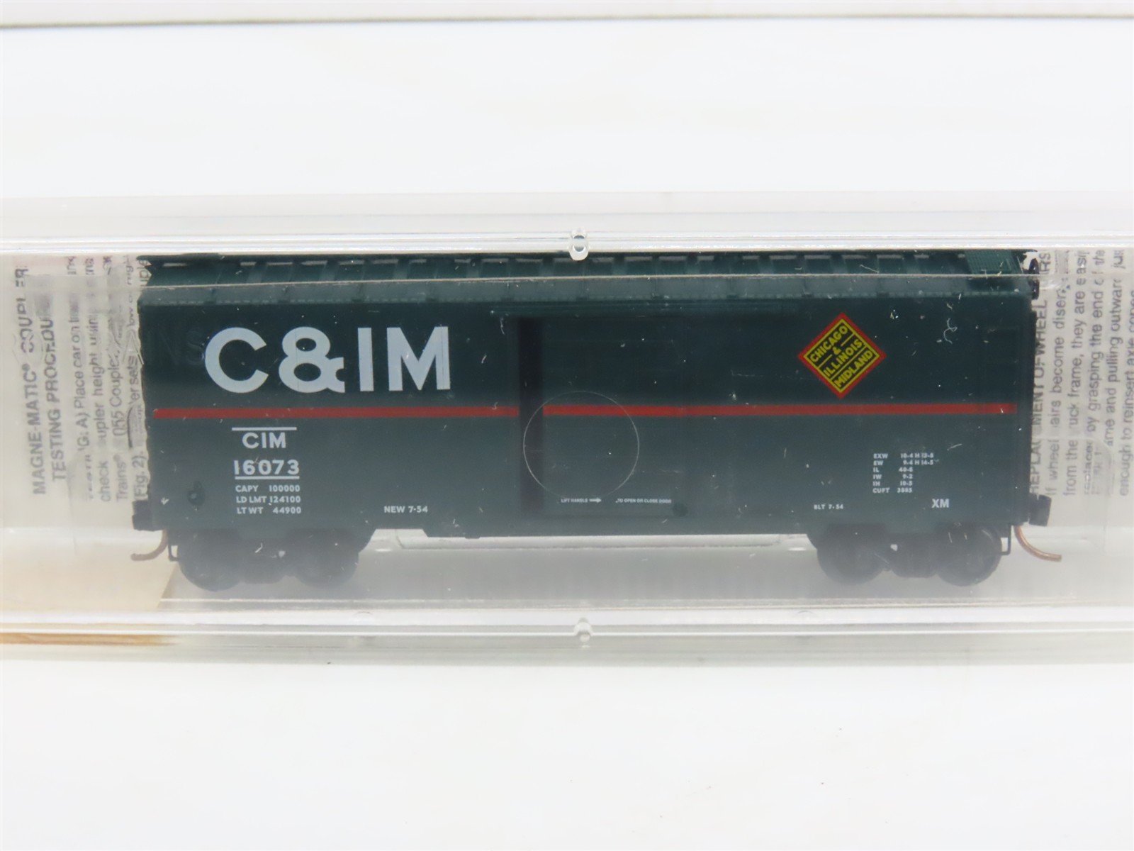 N Scale Micro-Trains MTL 20476 CIM Chicago & Illinois Midland 40' Box Car #16073