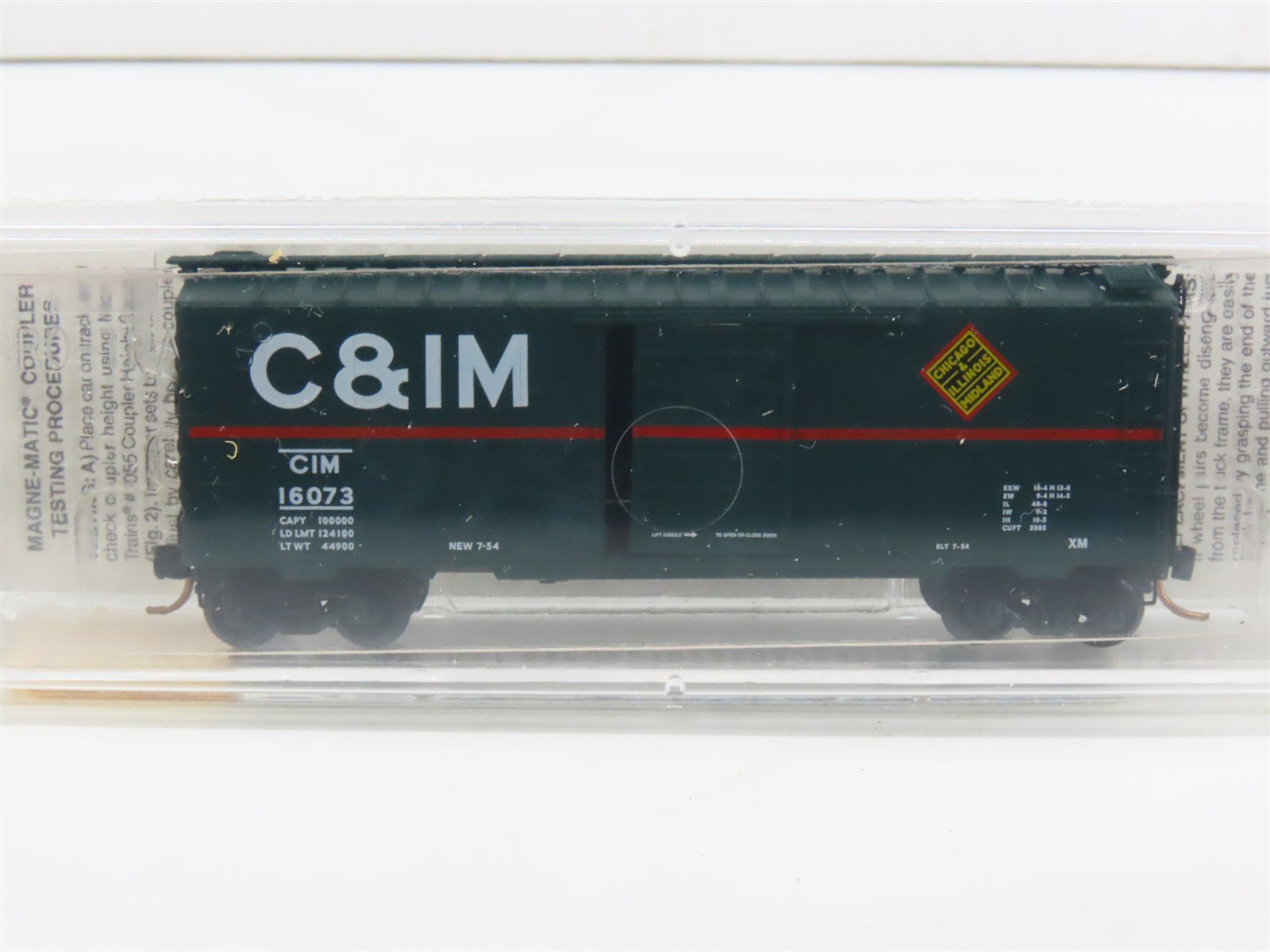 N Scale Micro-Trains MTL 20476 CIM Chicago & Illinois Midland 40' Box Car #16073