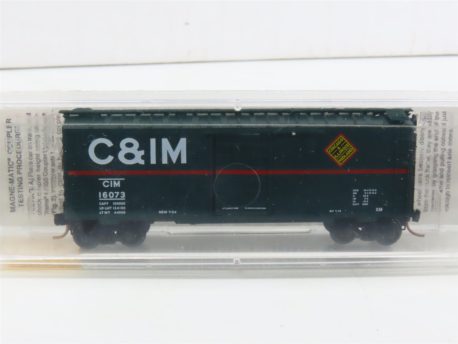 N Scale Micro-Trains MTL 20476 CIM Chicago & Illinois Midland 40' Box Car #16073