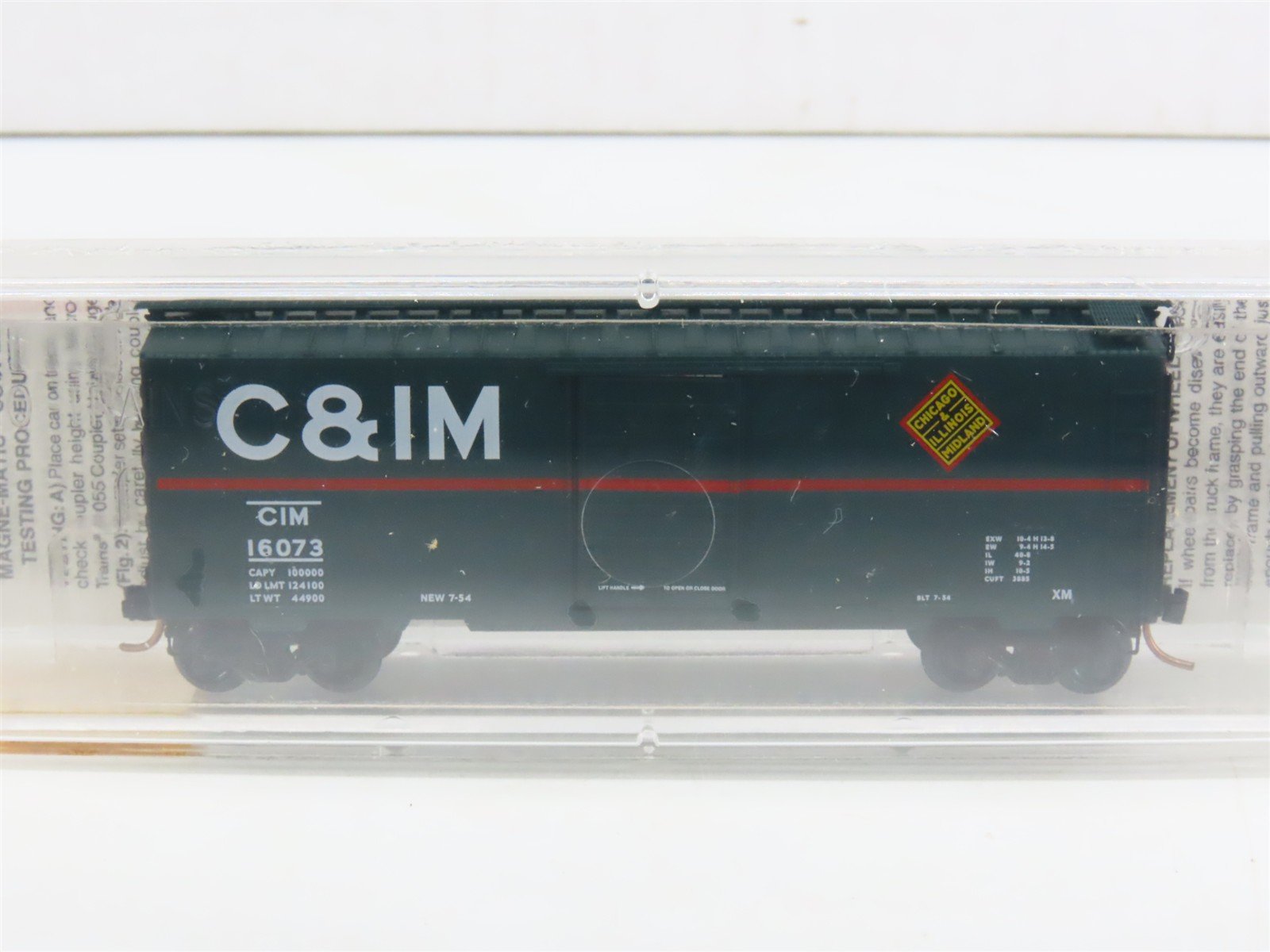 N Scale Micro-Trains MTL 20476 CIM Chicago & Illinois Midland 40' Box Car #16073