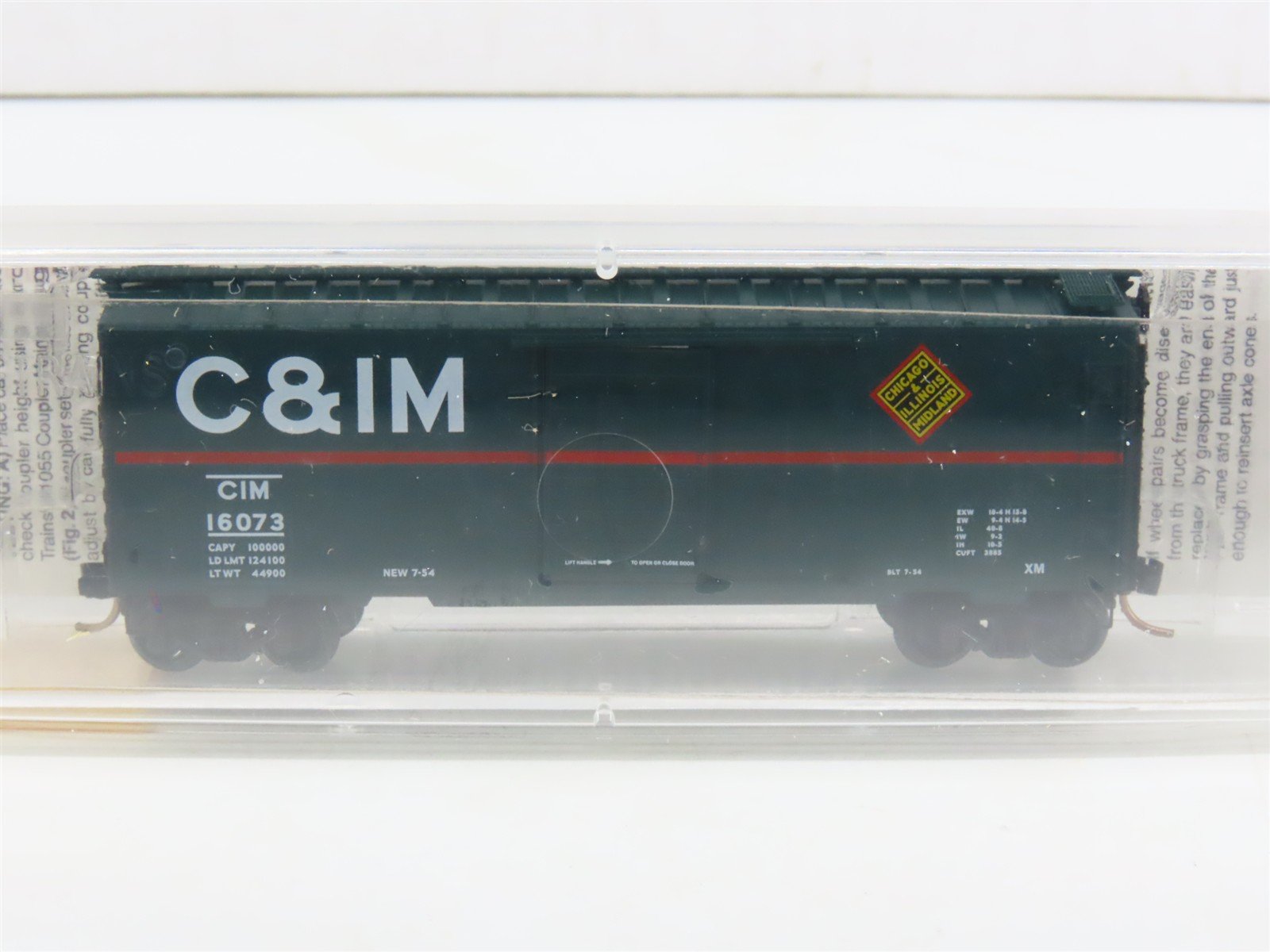 N Scale Micro-Trains MTL 20476 CIM Chicago & Illinois Midland 40' Box Car #16073