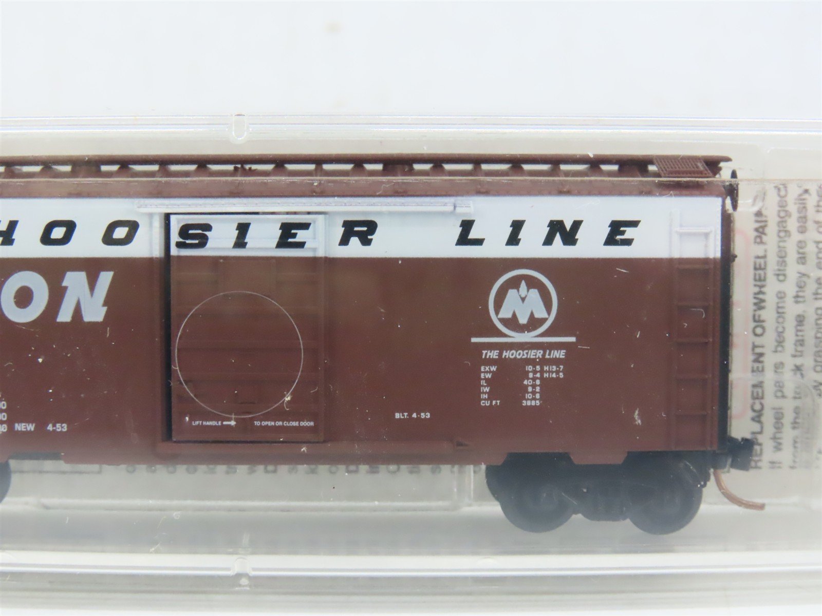 N Scale Micro-Trains MTL 20486 CIL Monon The Hoosier Line 40' Box Car #861