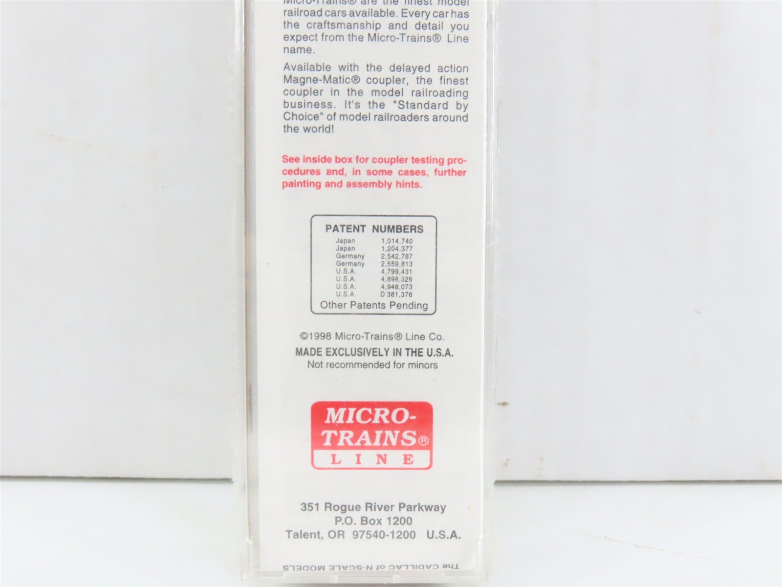 N Scale Micro-Trains MTL 20486 CIL Monon The Hoosier Line 40' Box Car #861
