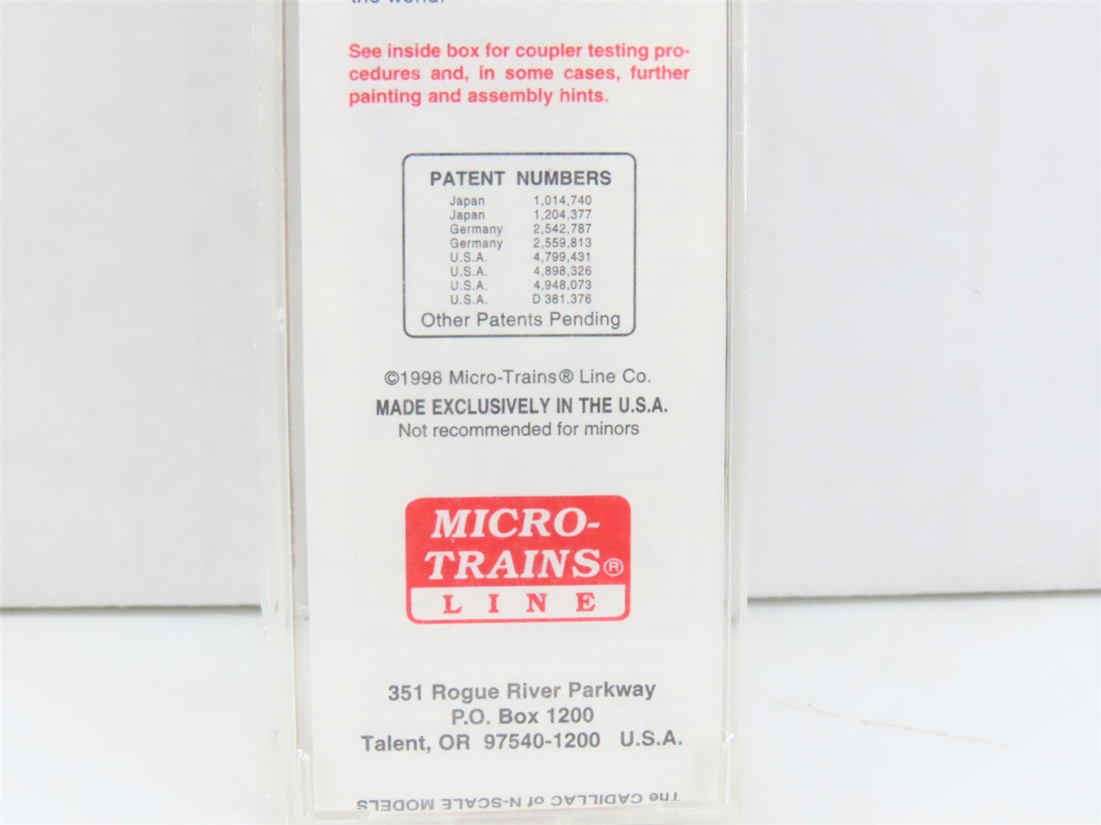 N Scale Micro-Trains MTL 20486 CIL Monon The Hoosier Line 40' Box Car #861