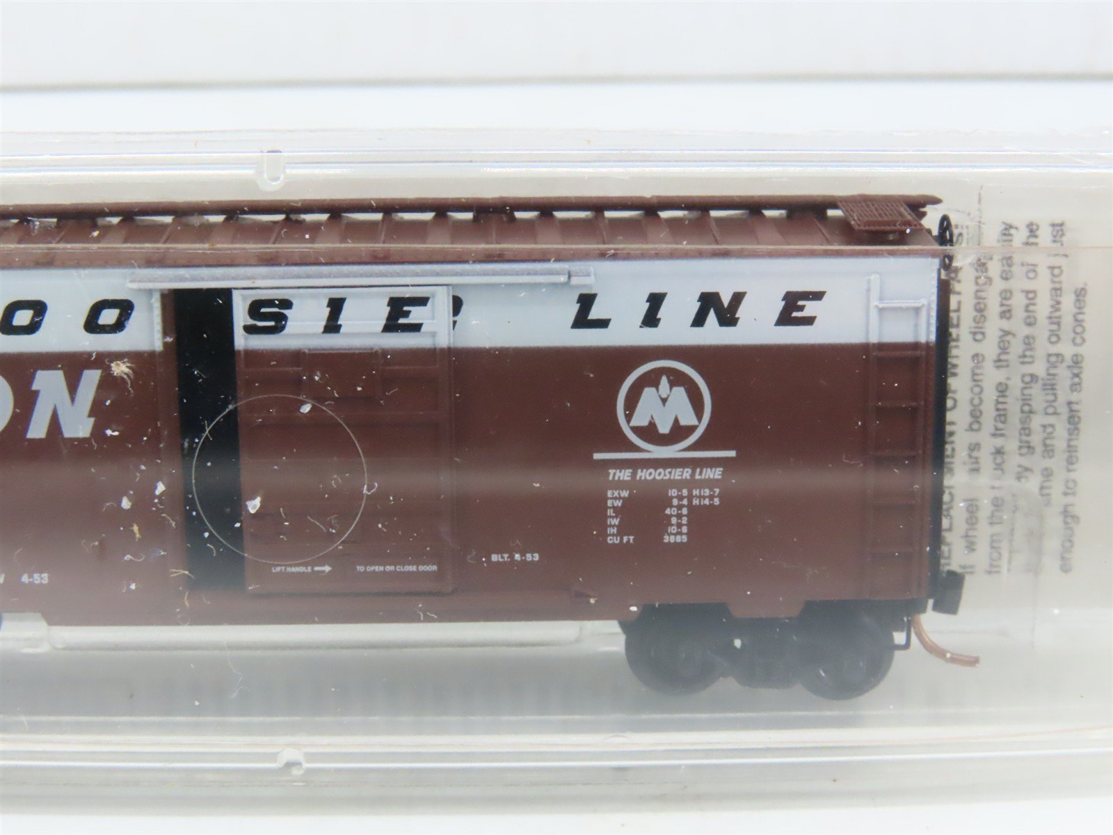 N Scale Micro-Trains MTL 20486 CIL Monon The Hoosier Line 40' Box Car #861