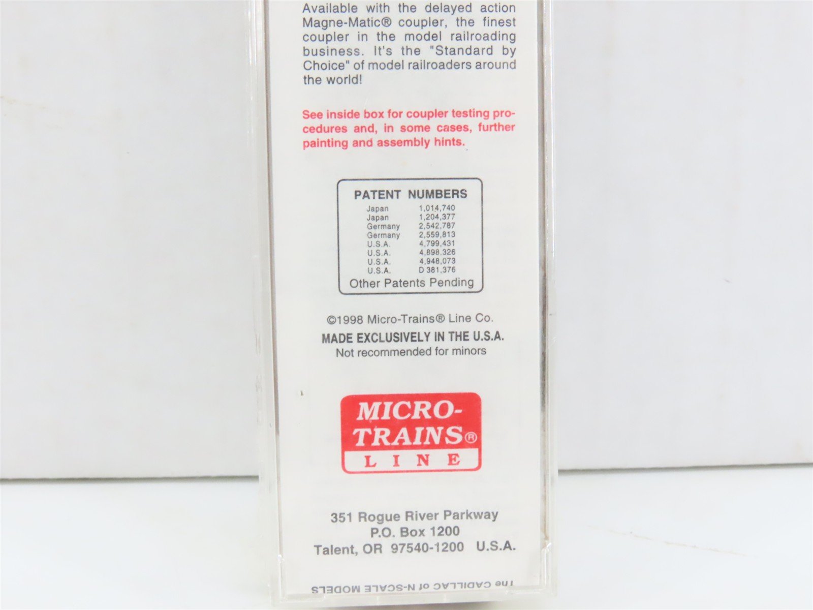 N Scale Micro-Trains MTL 20486 CIL Monon The Hoosier Line 40' Box Car #861