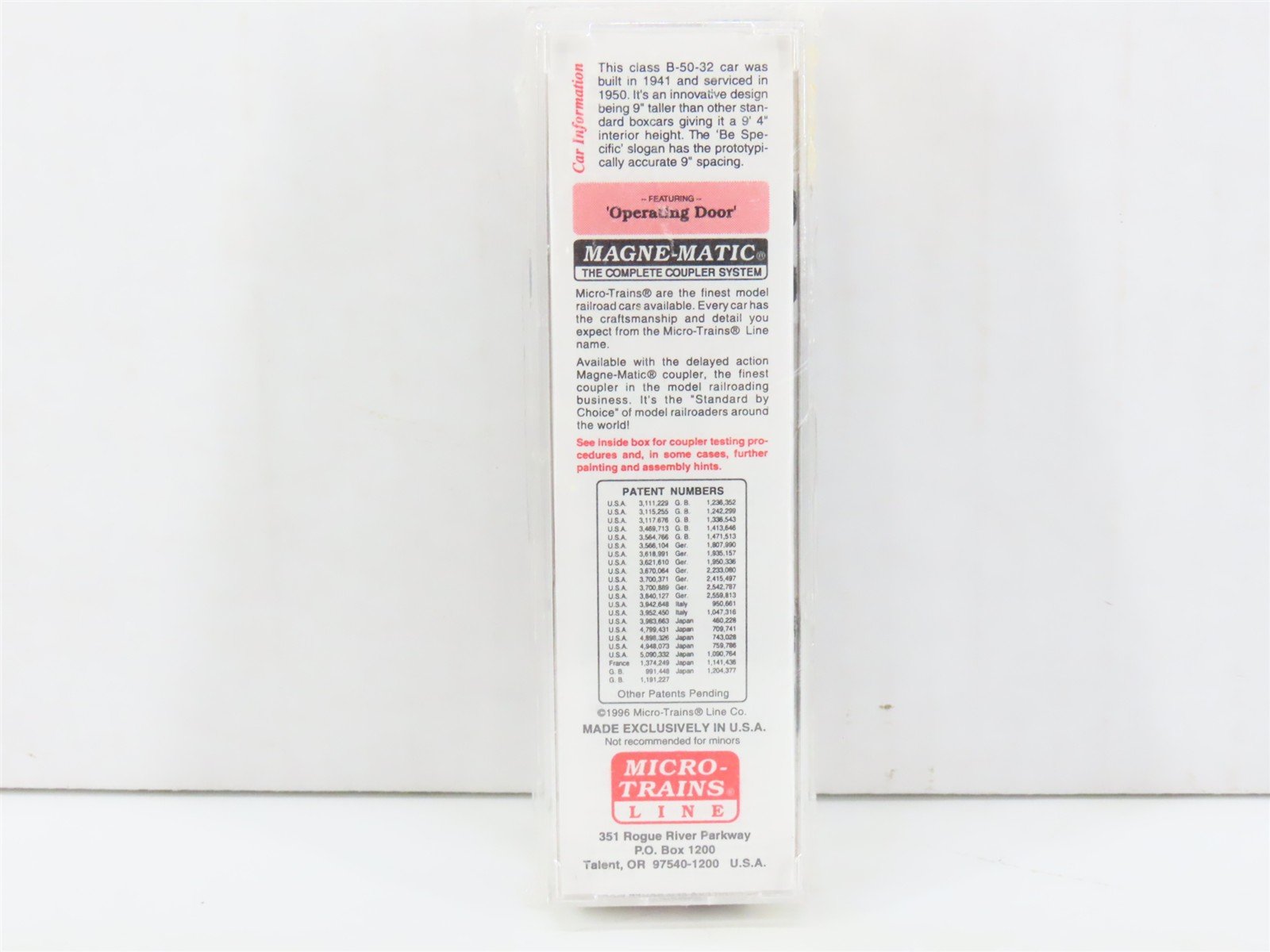 N Scale Micro-Trains MTL 20620 UP Union Pacific Be Specific 40' Box Car #192920