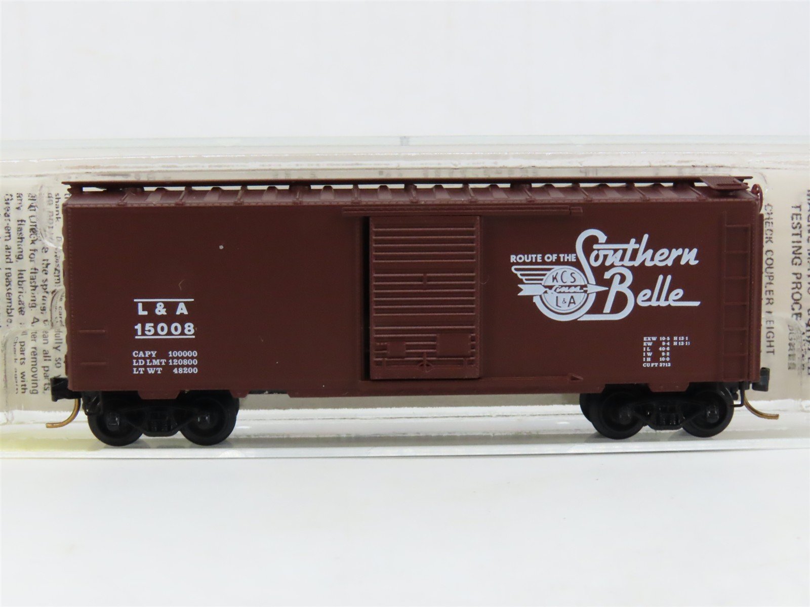 N Scale Kadee Micro-Trains MTL 20540 L&A Southern Belle 40' Box Car #15008