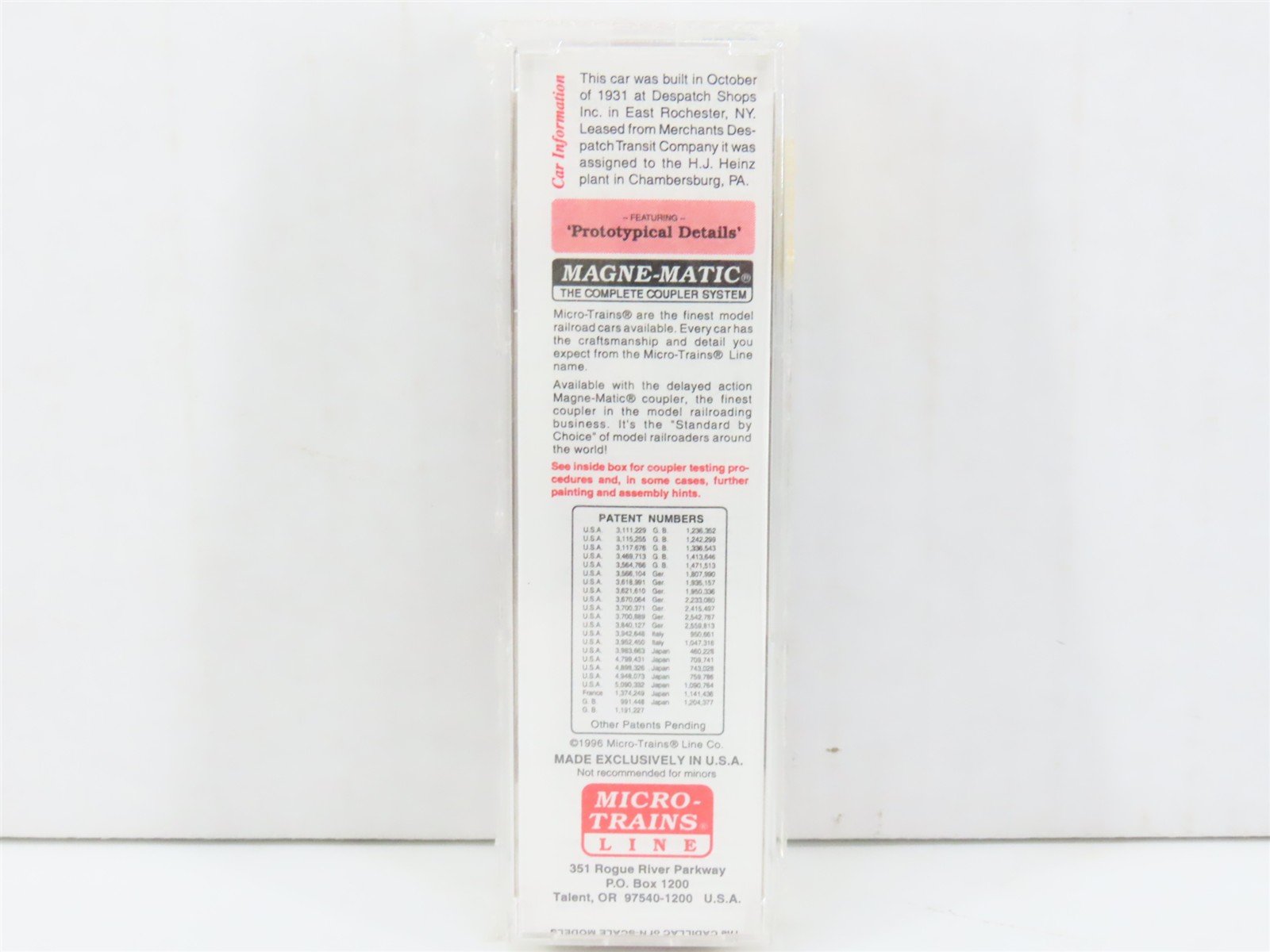 N Scale Micro-Trains MTL 21240 WMRX Western Maryland 40' Plug Door Box Car #14