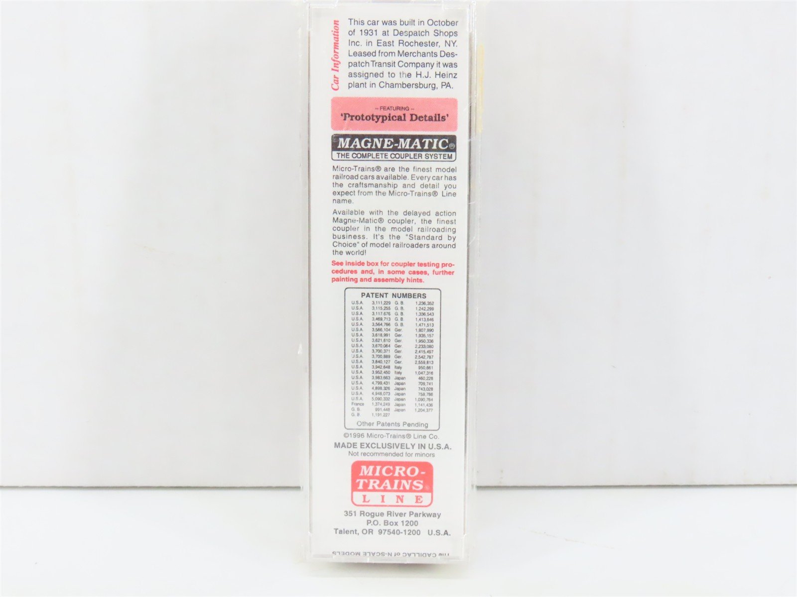 N Scale Micro-Trains MTL 21240 WMRX Western Maryland 40' Plug Door Box Car #14