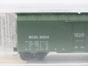 N Scale Micro-Trains MTL 21230 BCOL British Columbia 40' Plug Door Box Car #8004