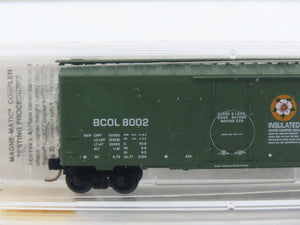 N Scale Micro-Trains MTL 21230 BCOL British Columbia 40' Plug Door Box Car #8002