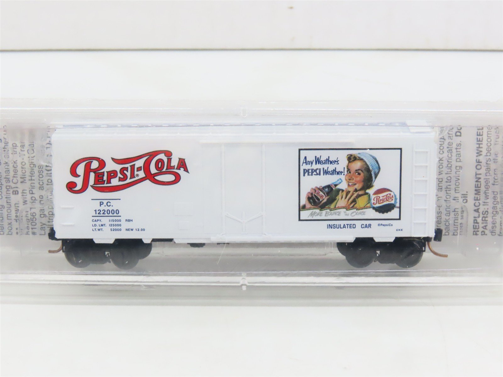 N Scale Micro-Trains MTL 21270 PC Pepsi-Cola 40' Plug Door Box Car #122000