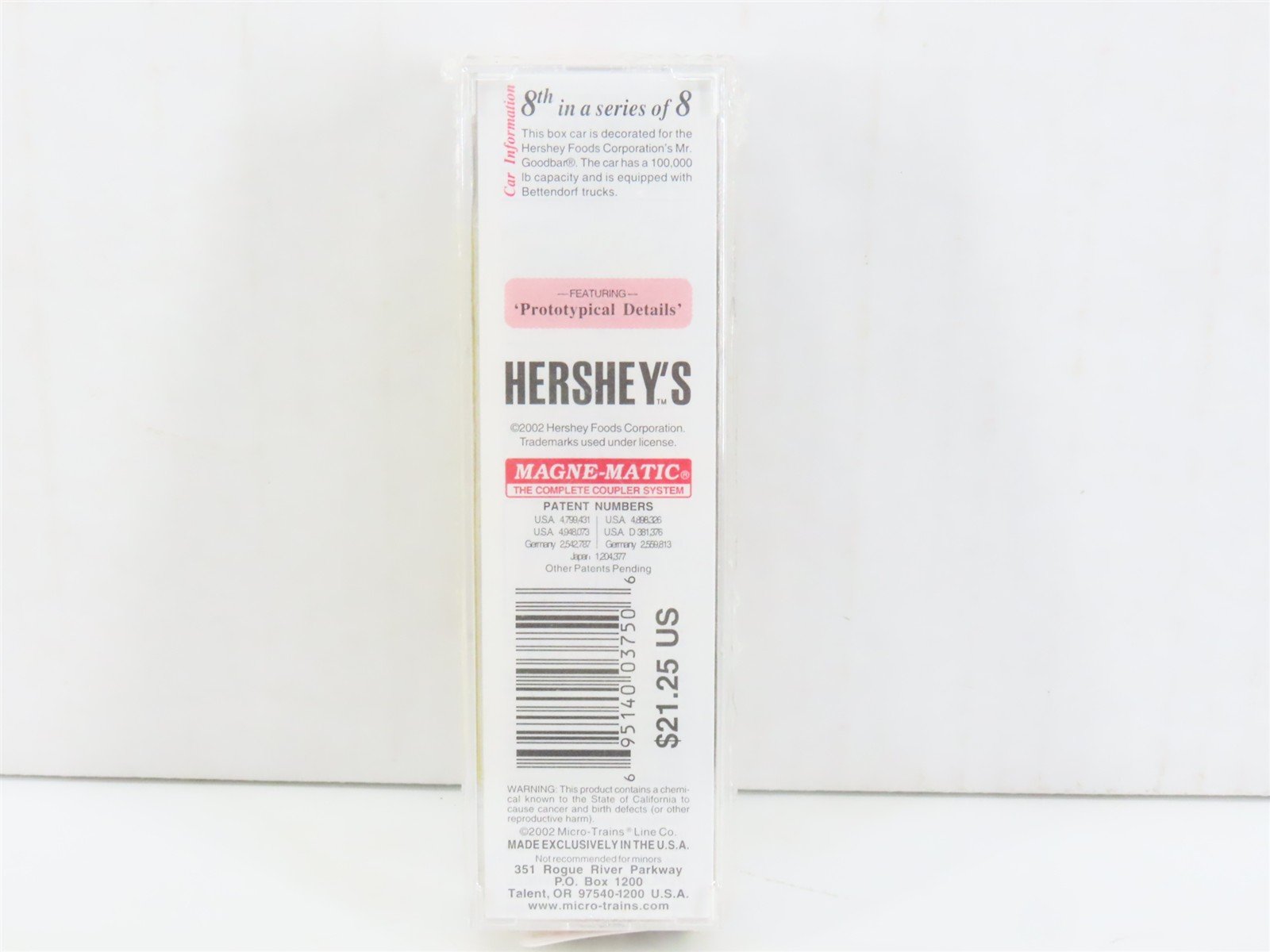 N Scale Micro-Trains MTL 21310 HFC Hershey's Mr. Goodbar 40' Box Car #9002