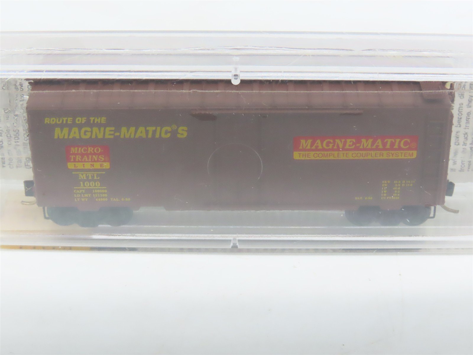 N Scale Micro-Trains MTL 21220 MTL Route Of The Magne-Matics 40' Box Car #1000