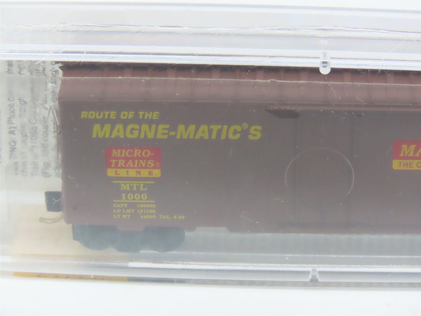 N Scale Micro-Trains MTL 21220 MTL Route Of The Magne-Matics 40' Box Car #1000