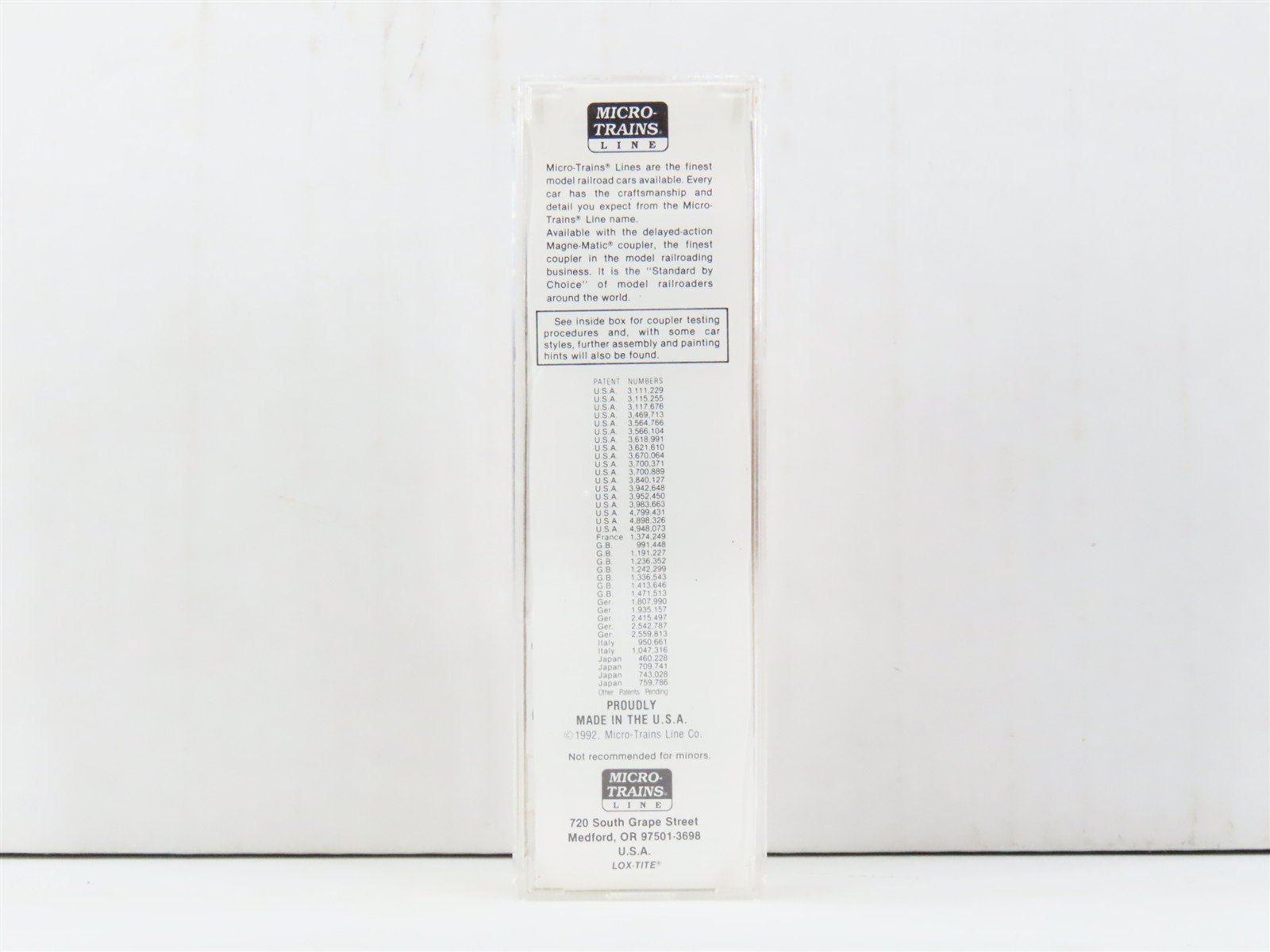 N Scale Micro-Trains MTL 21190 LOVX American Colloid Co. 40' Box Car #9116