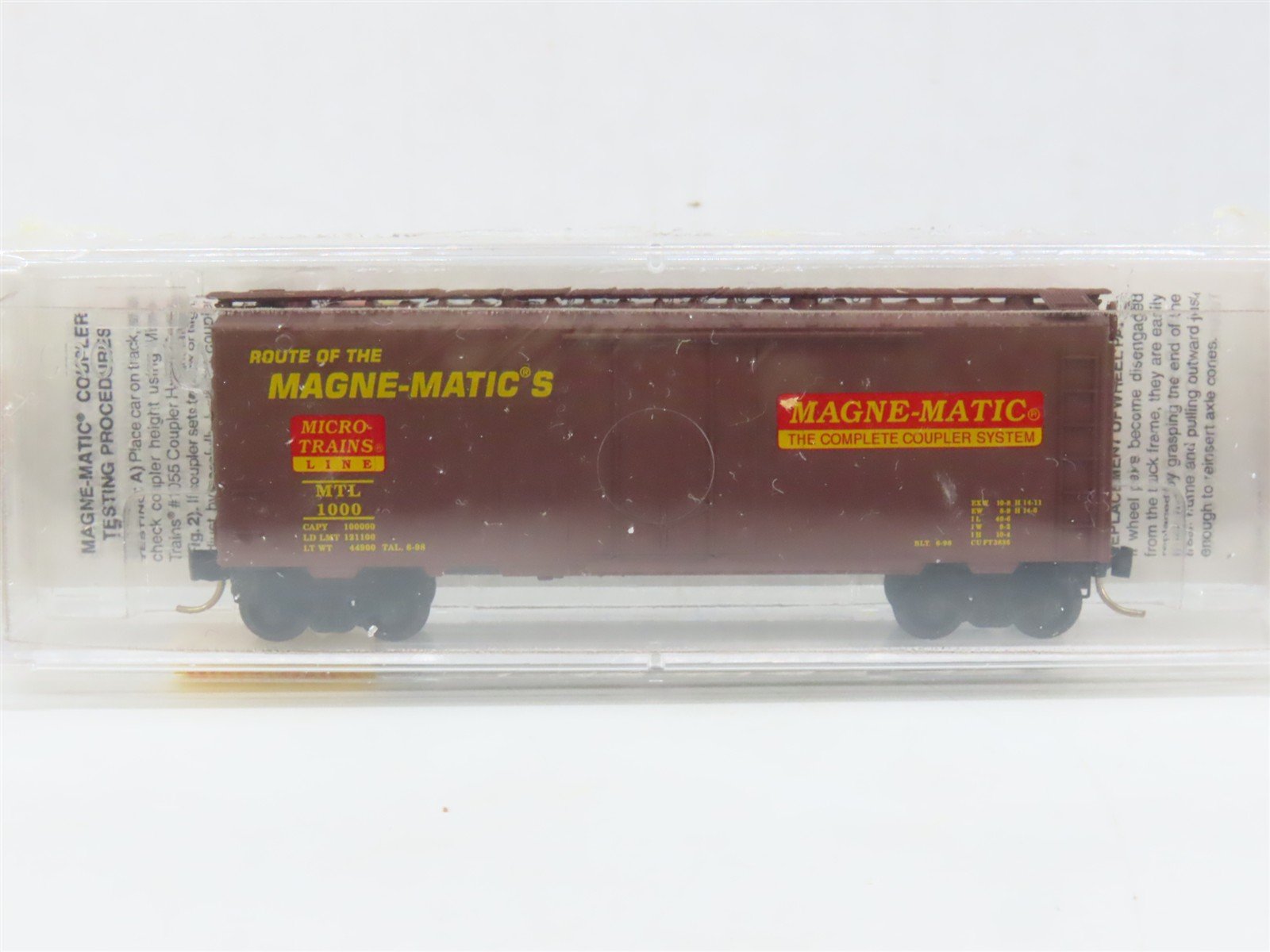 N Scale Micro-Trains MTL 21220 MTL Route Of The Magne-Matics 40' Box Car #1000