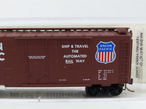 N Kadee Micro-Trains MTL 21140 UP Union Pacific Ship & Travel 40' Boxcar #113596