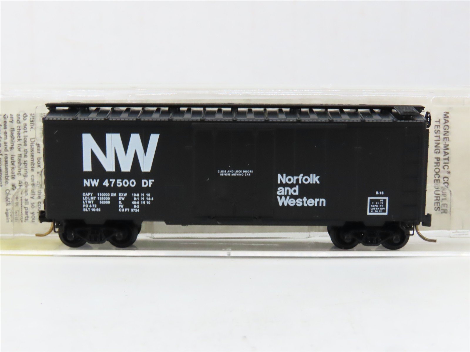 N Scale Kadee Micro-Trains MTL 21150 N&W Norfolk & Western 40' Box Car #47500