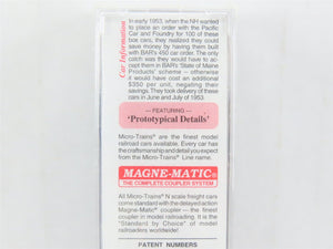 N Scale Micro-Trains MTL 21160 NH State Of Maine 40' Plug Door Box Car #45007