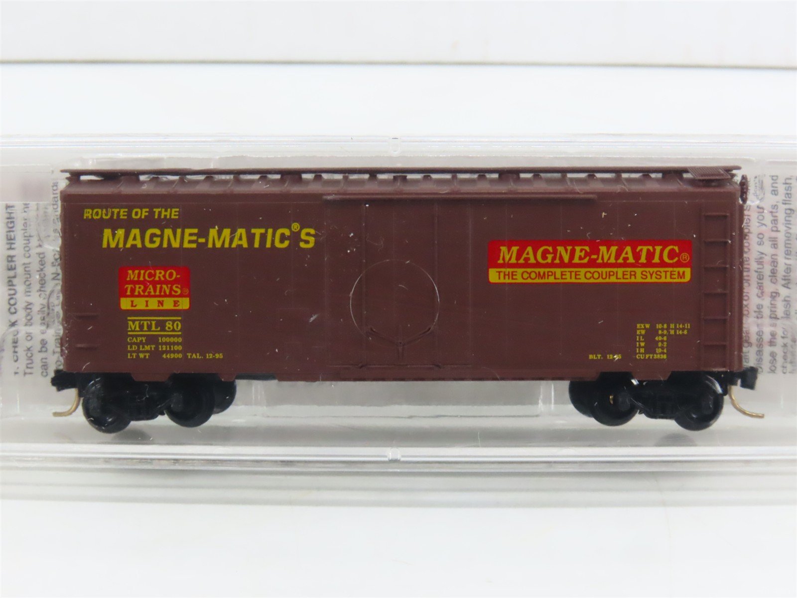 N Scale Micro-Trains MTL 21200 MTL Route Of The Magne-Matics 40' Box Car #80