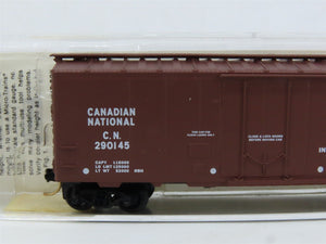 N Micro-Trains MTL 21120 CN Canadian National Maple Leaf 40' Box Car #290145