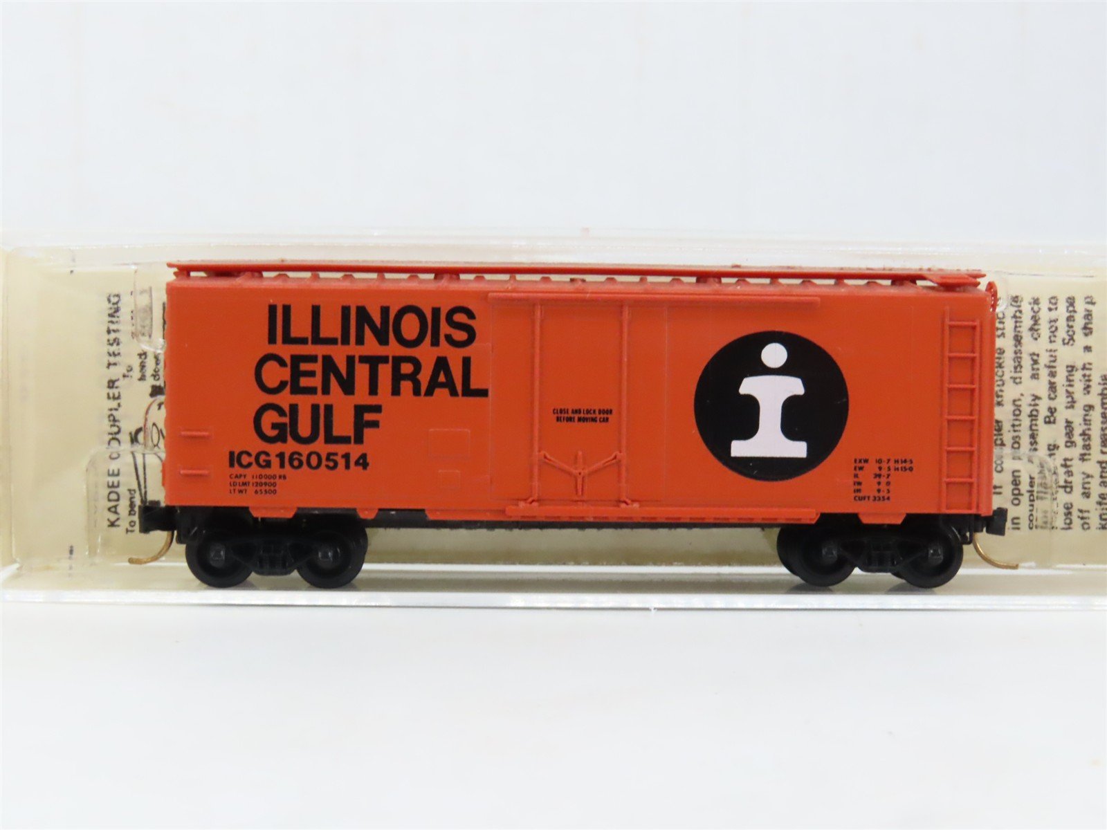 N Kadee Micro-Trains MTL 21070 ICG Illinois Central Gulf 40' Box Car #160514