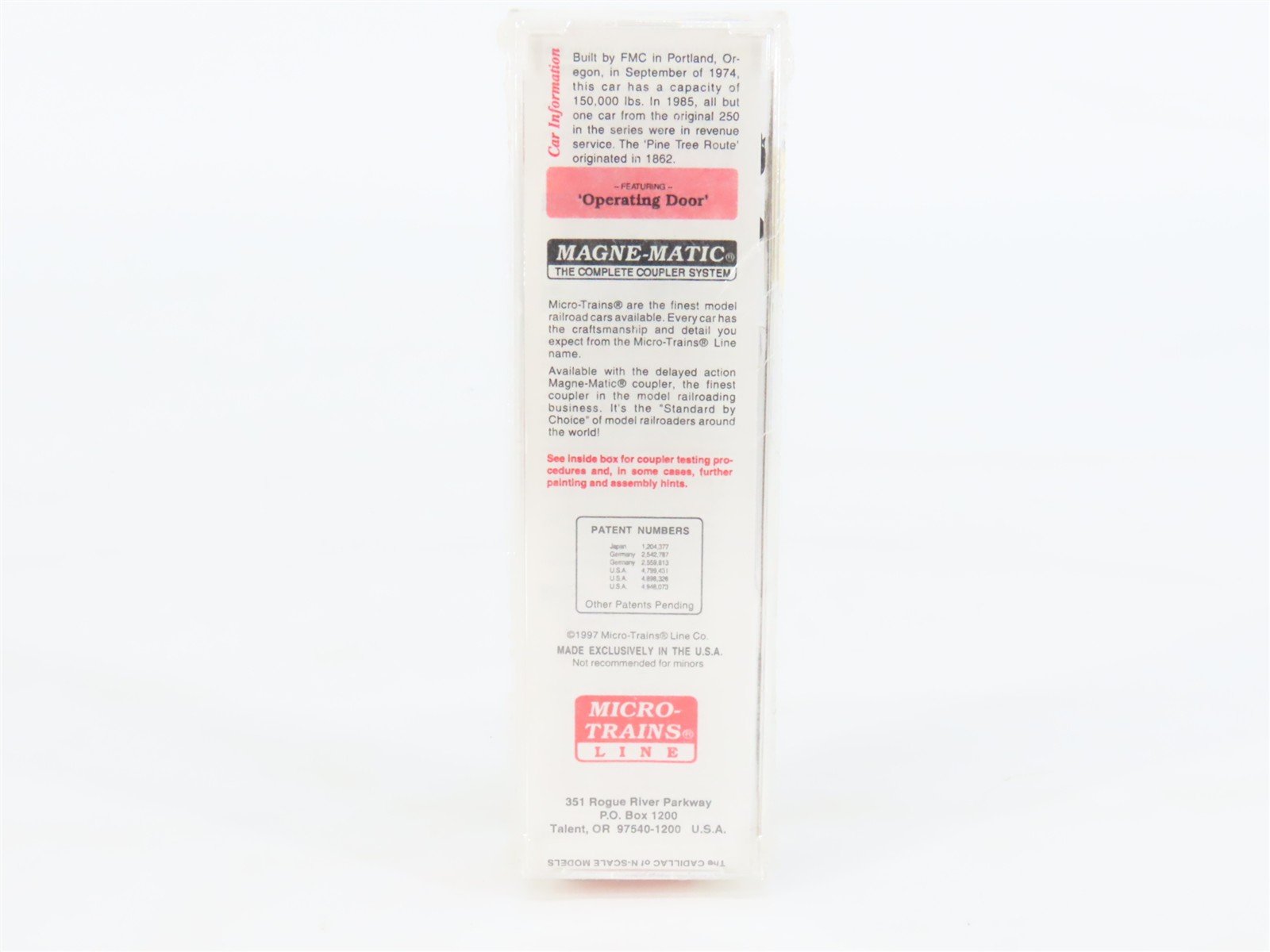 N Micro-Trains MTL 25020 MEC Maine Central Pine Tree Route 50' Box Car #31011