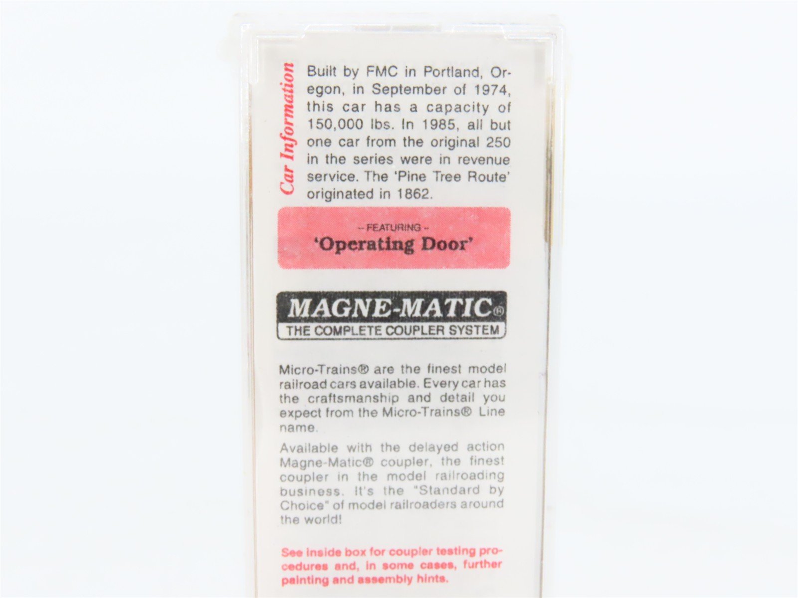 N Micro-Trains MTL 25020 MEC Maine Central Pine Tree Route 50' Box Car #31011