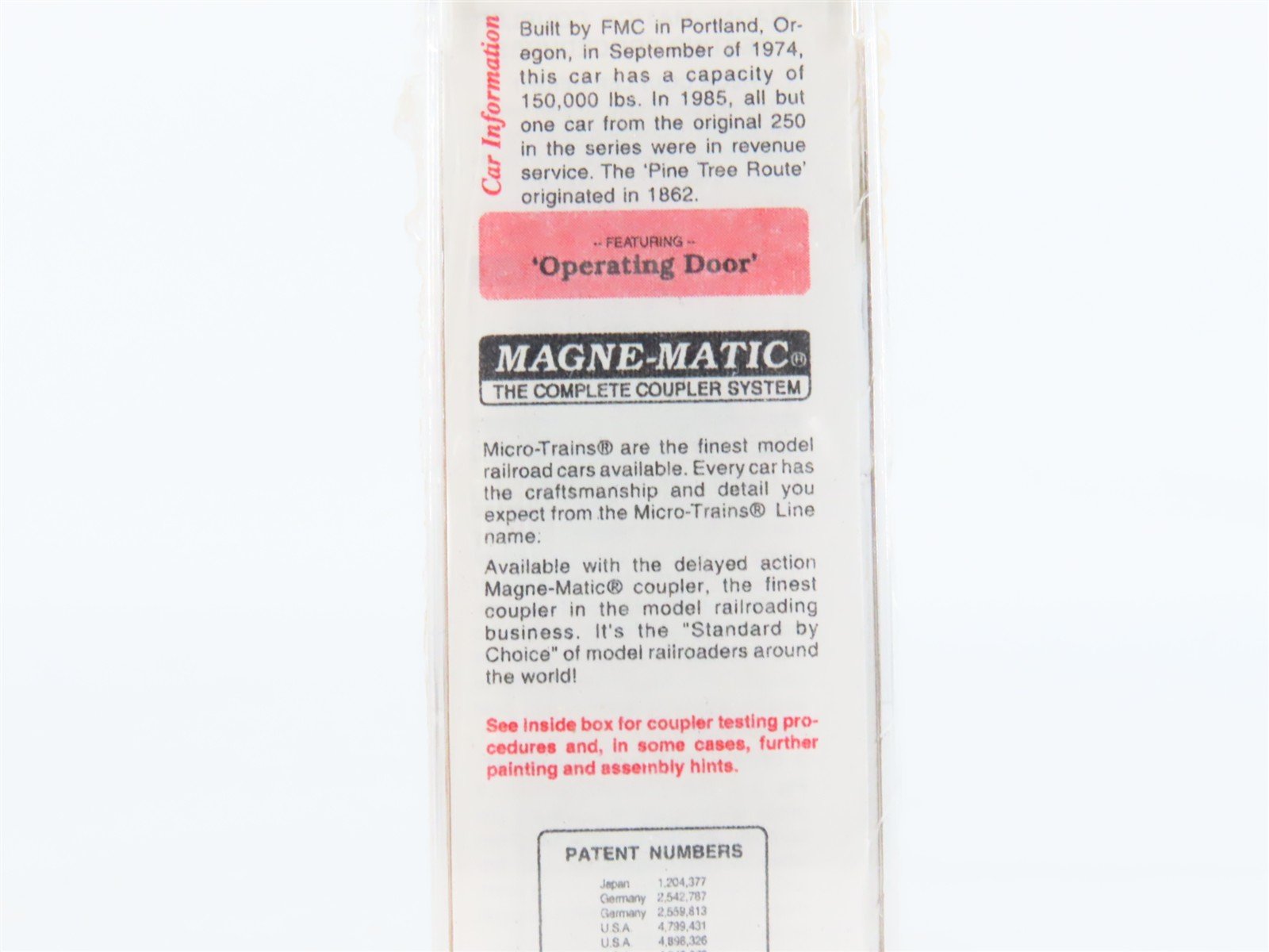 N Micro-Trains MTL 25020 MEC Maine Central Pine Tree Route 50' Box Car #31011