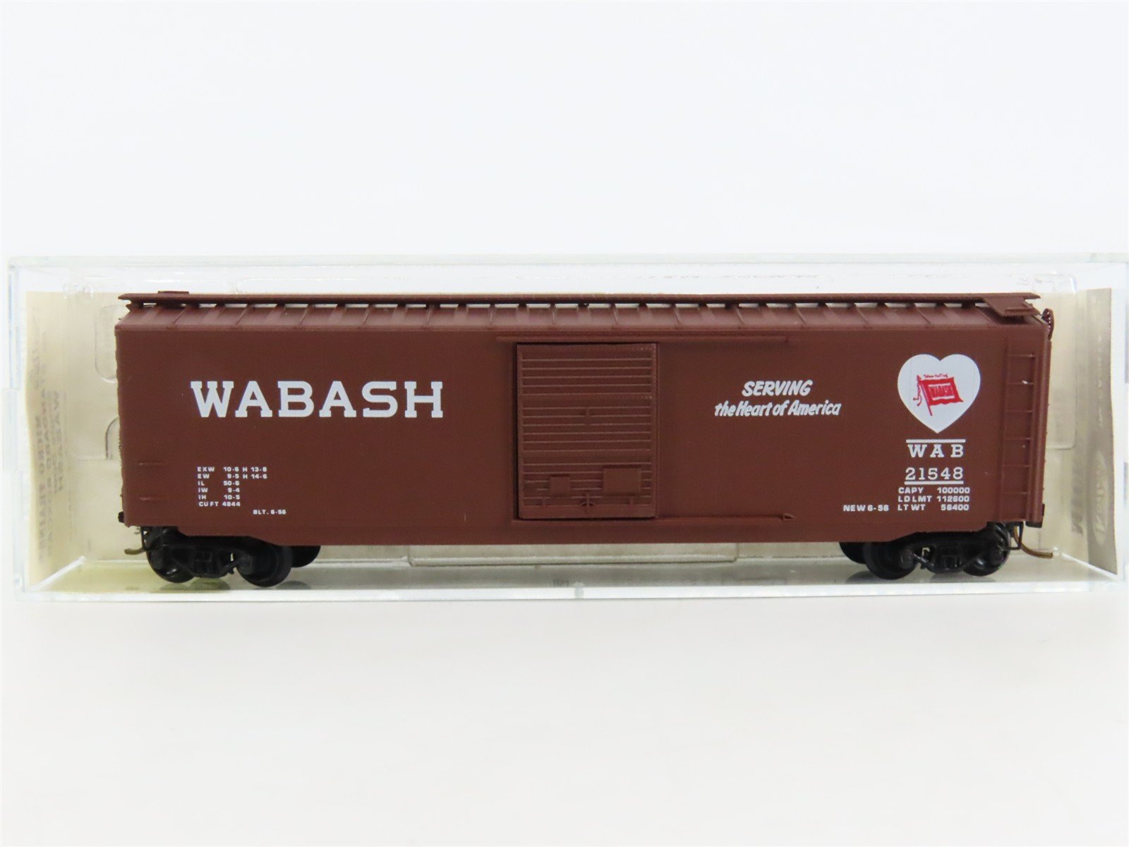 N Kadee Micro-Trains MTL 31150 WAB Wabash "Heart Of America" 50' Box Car #21548