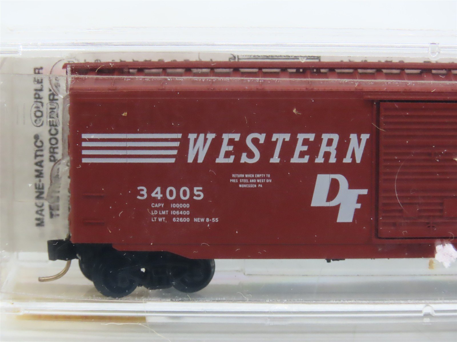 N Scale Micro-Trains MTL 31160 WM Western Maryland 50' Single Door Boxcar #34005