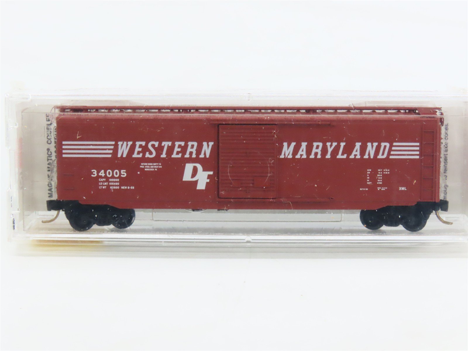 N Scale Micro-Trains MTL 31160 WM Western Maryland 50' Single Door Boxcar #34005