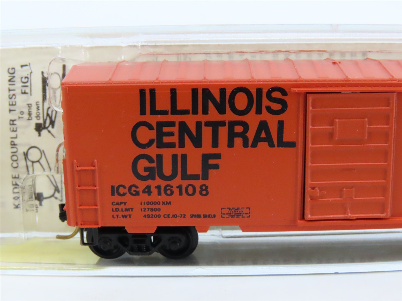 N Kadee Micro-Trains MTL 24070 ICG Illinois Central Gulf 40' Box Car #416108