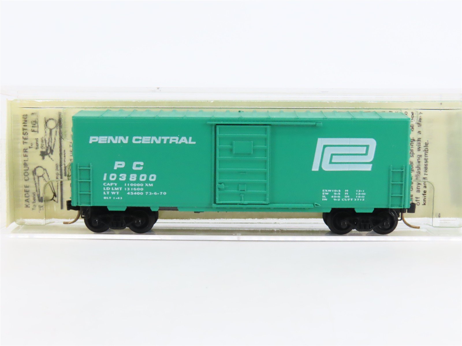 N Scale Kadee Micro-Trains MTL 24050 PC Penn Central 40' Box Car #103800