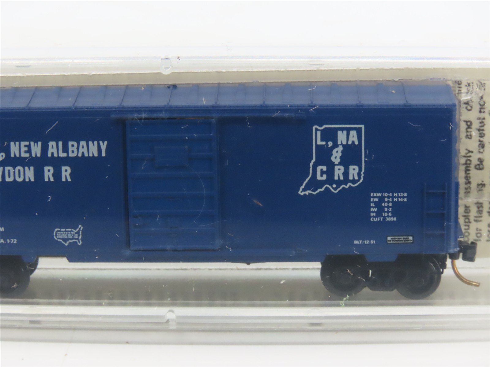 N Kadee Micro-Trains MTL 24080 LNAC Louisville New Albany & Corydon Box Car #144