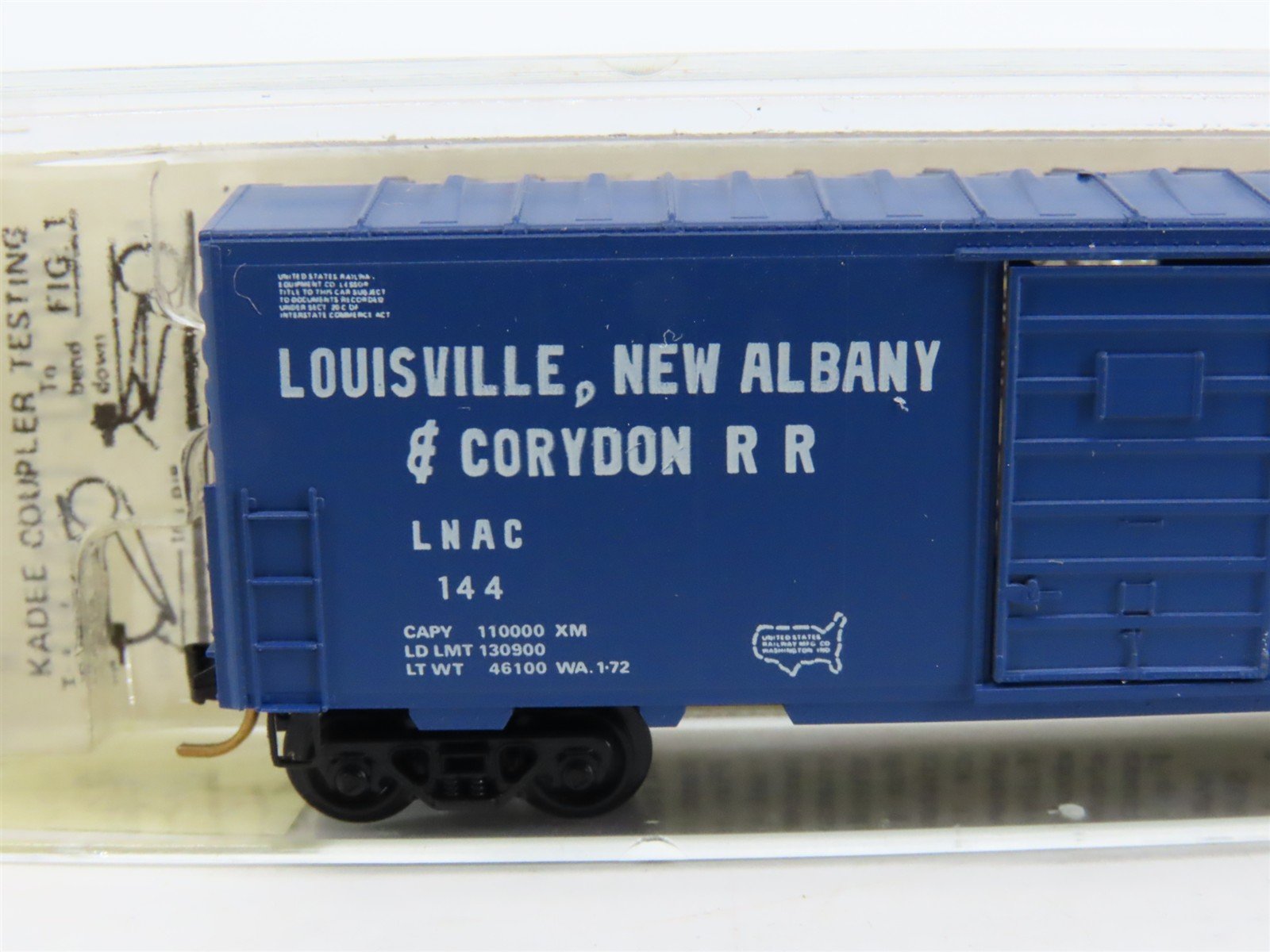 N Kadee Micro-Trains MTL 24080 LNAC Louisville New Albany & Corydon Box Car #144