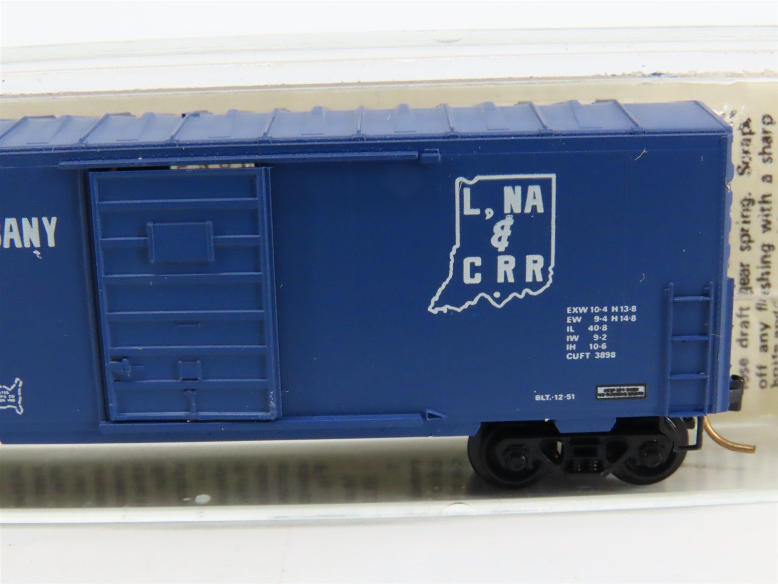 N Kadee Micro-Trains MTL 24080 LNAC Louisville New Albany & Corydon Box Car #144
