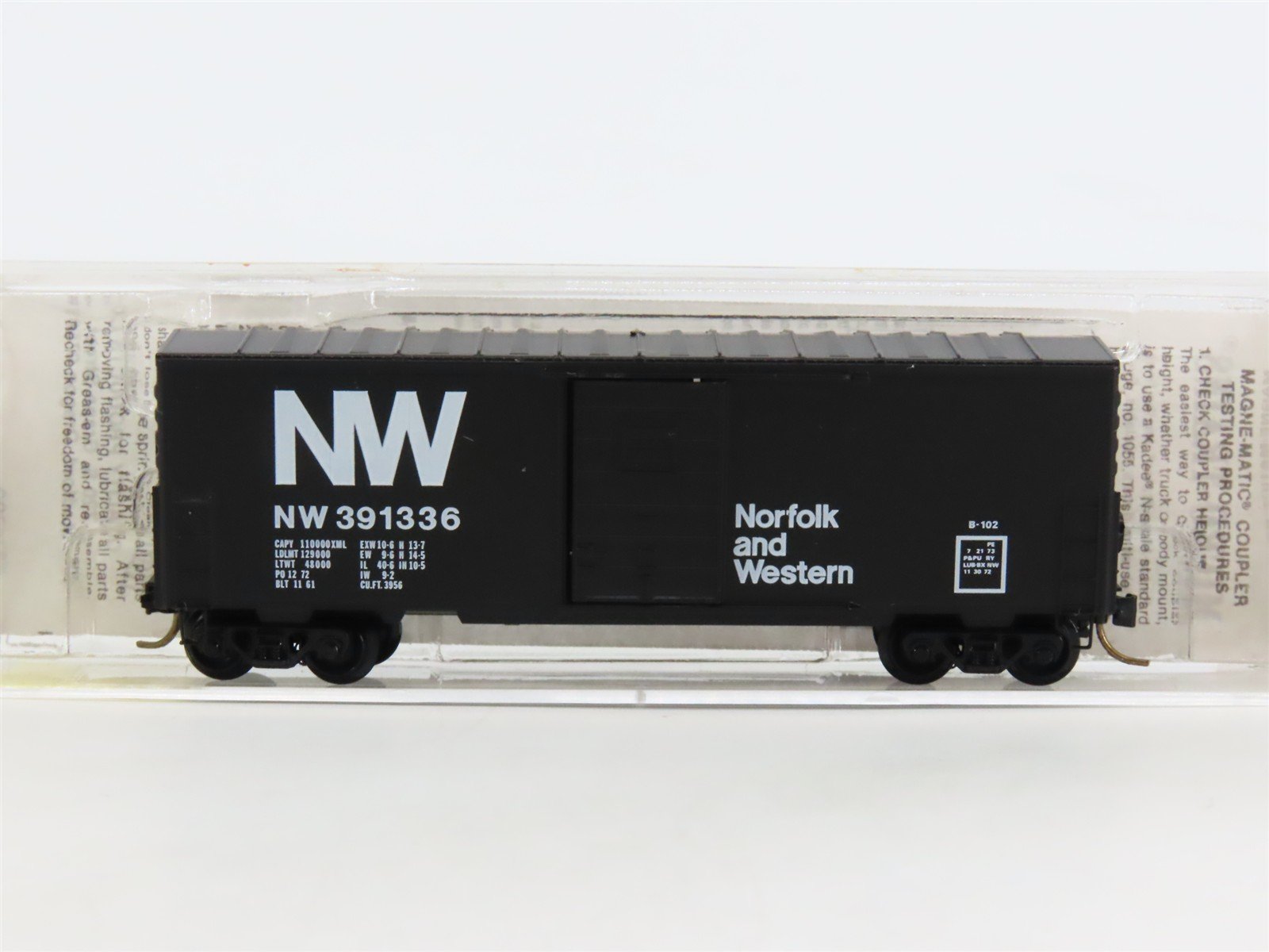 N Scale Kadee Micro-Trains MTL 24030 N&W Norfolk & Western 40' Box Car #391336