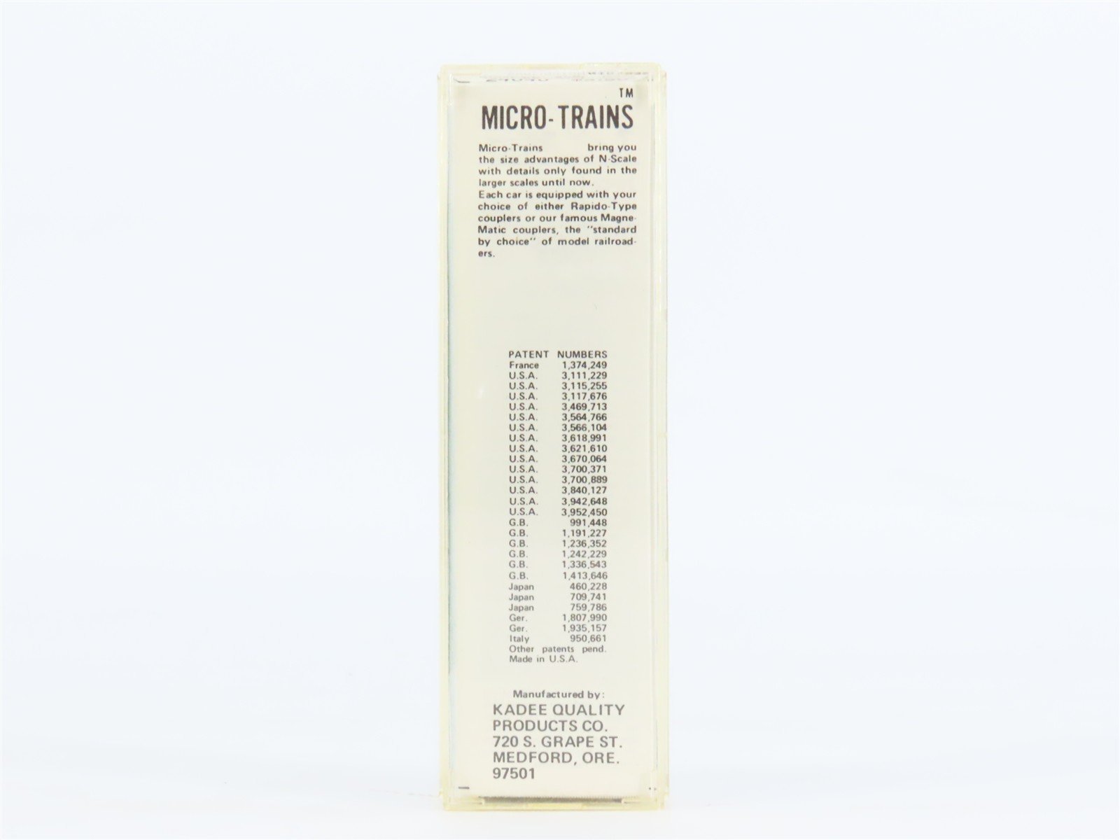N Scale Kadee Micro-Trains MTL 24040 BN Burlington Northern 40' Box Car #161848