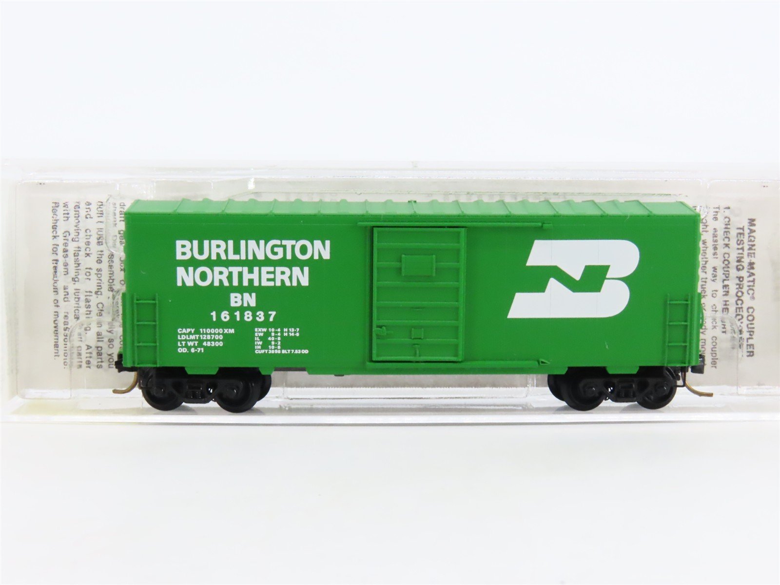 N Scale Kadee Micro-Trains MTL 24040 BN Burlington Northern 40' Box Car #161837