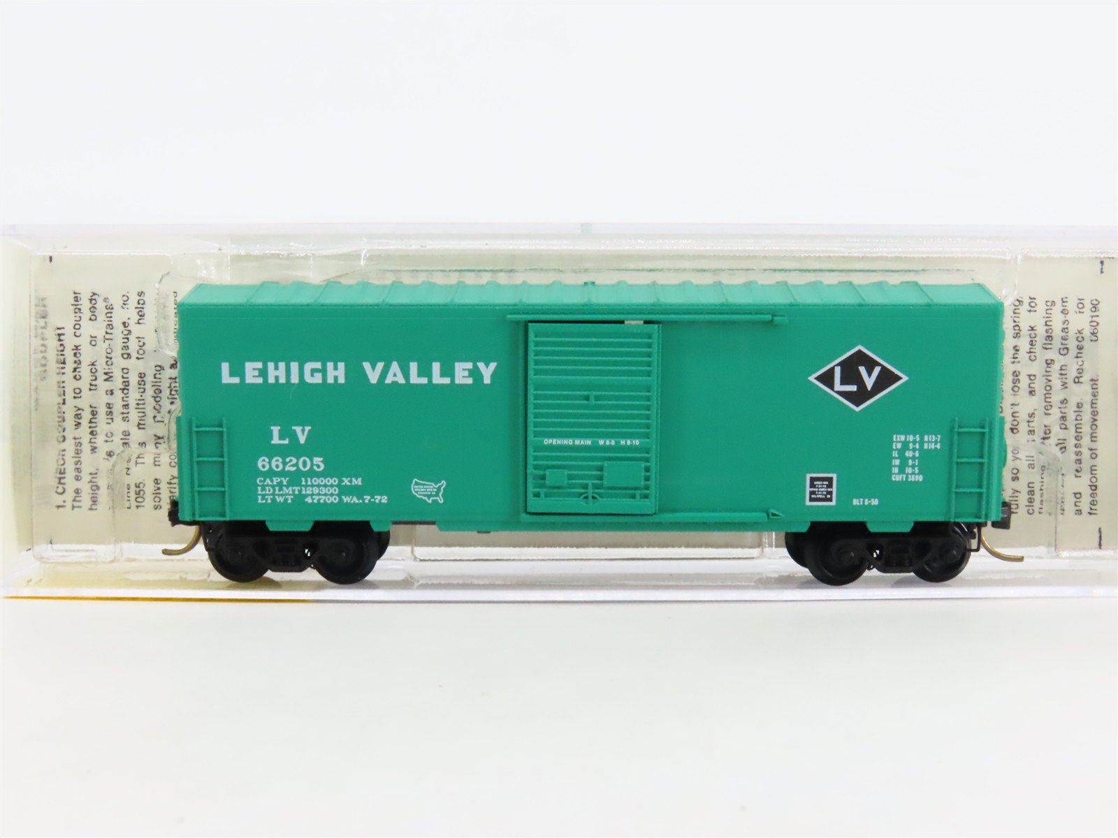 N Scale Micro-Trains MTL 24020 LV Lehigh Valley 40' Single Door Box Car #66205