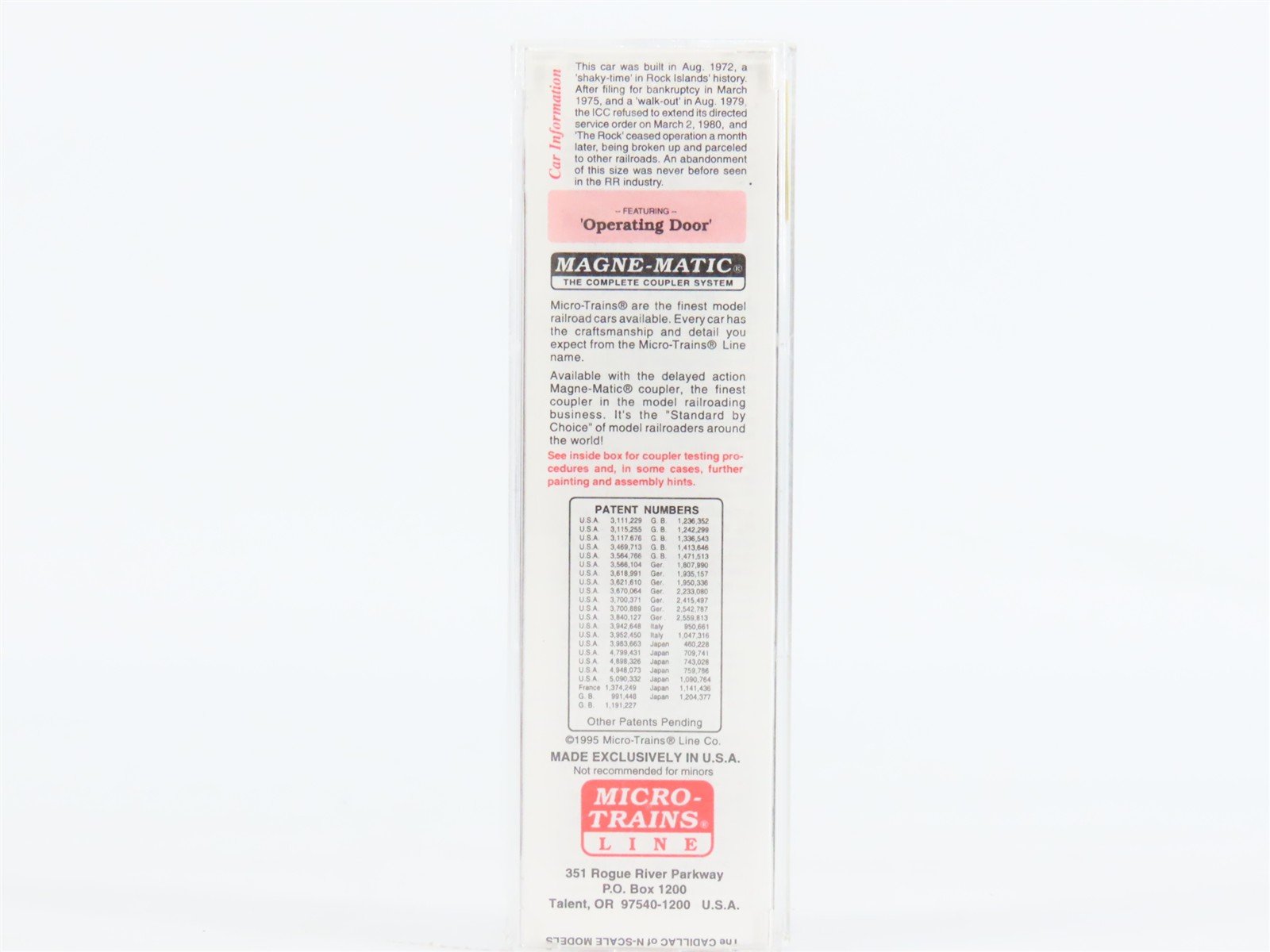 N Scale Micro-Trains MTL 25430 RI Rock Island 50' Rib Side Box Car #36187